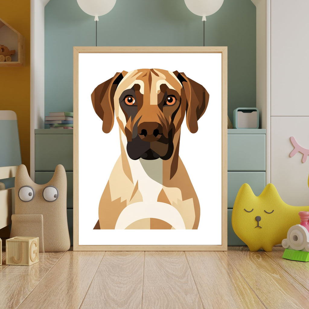 Bold Block Art Print - Framed Nursery Mockup
