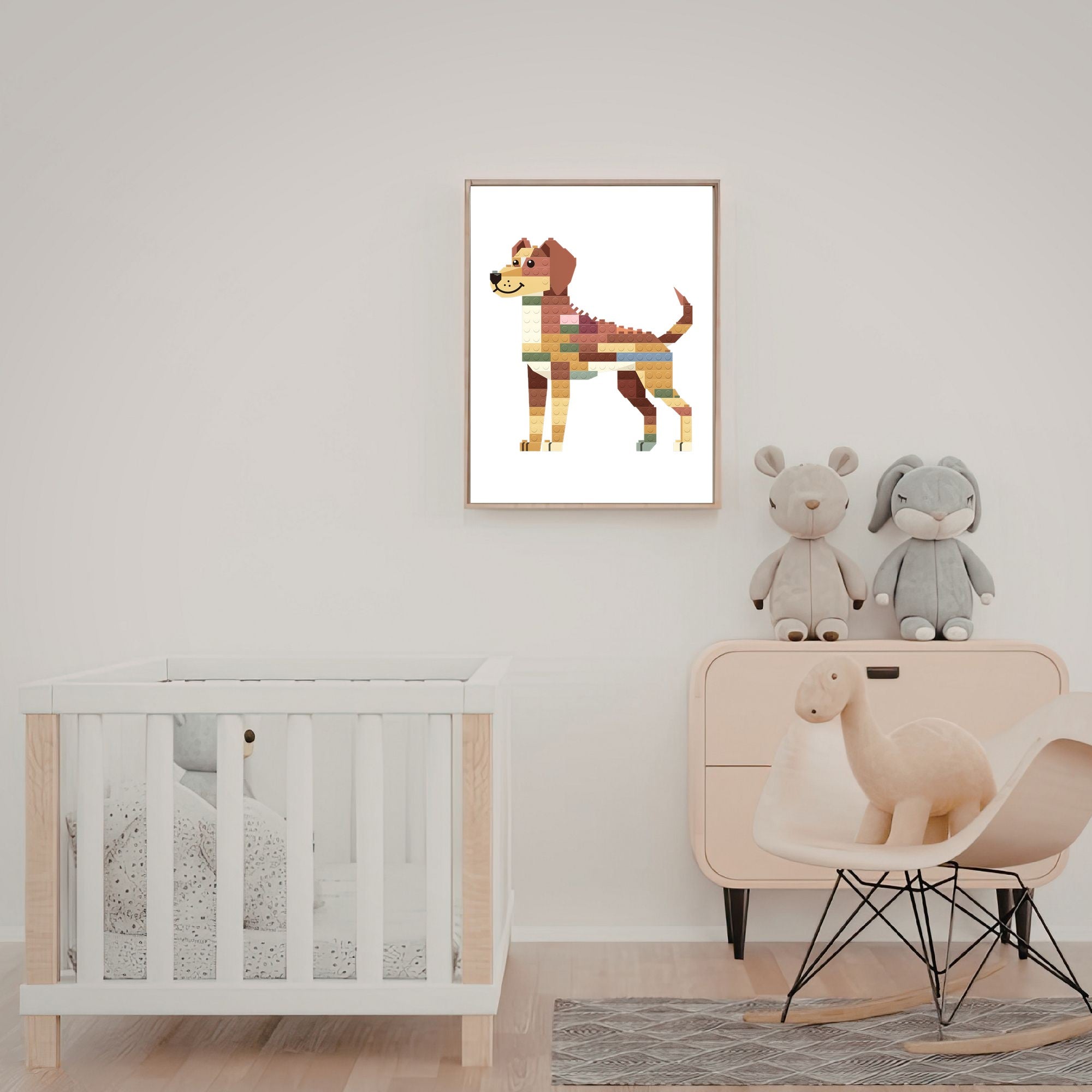 Rhodesian Ridgeback Lego Dog - White