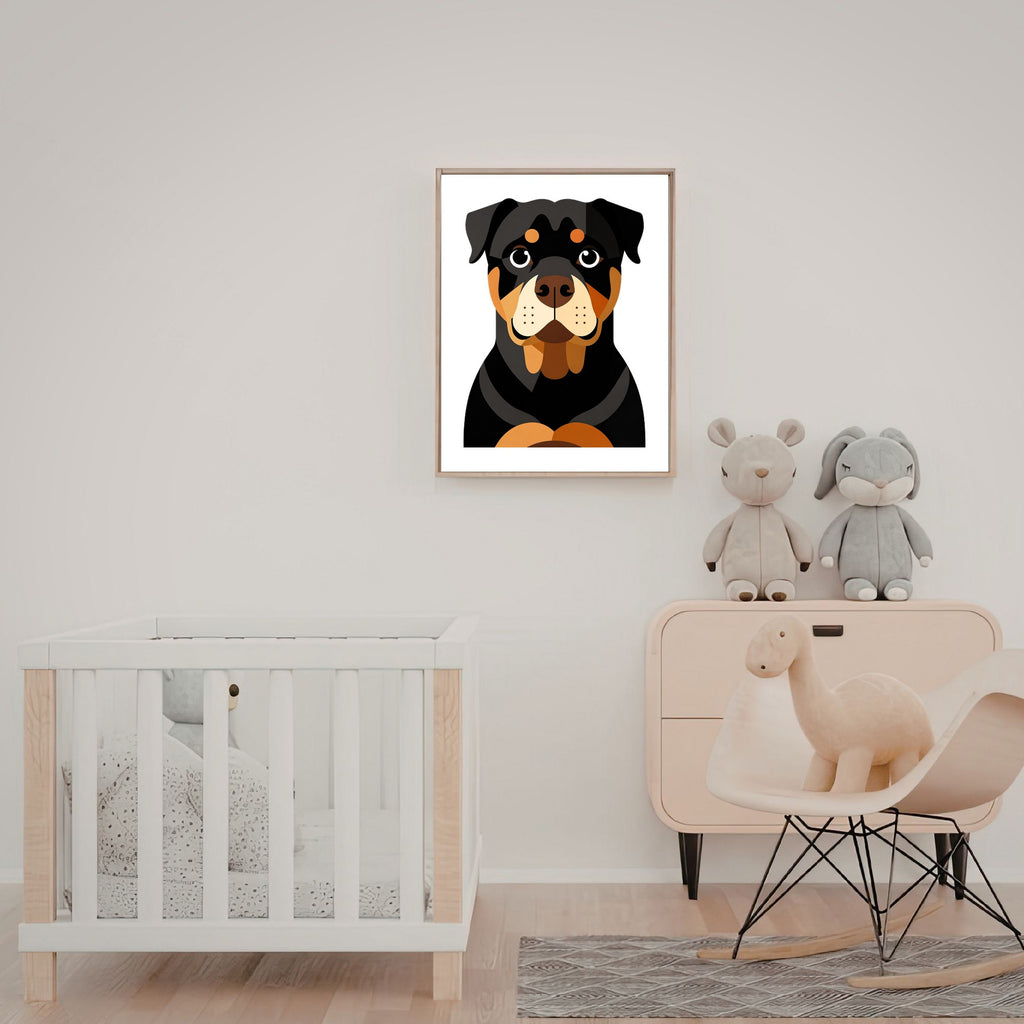 Bold Block Art Print - Framed Nursery Mockup