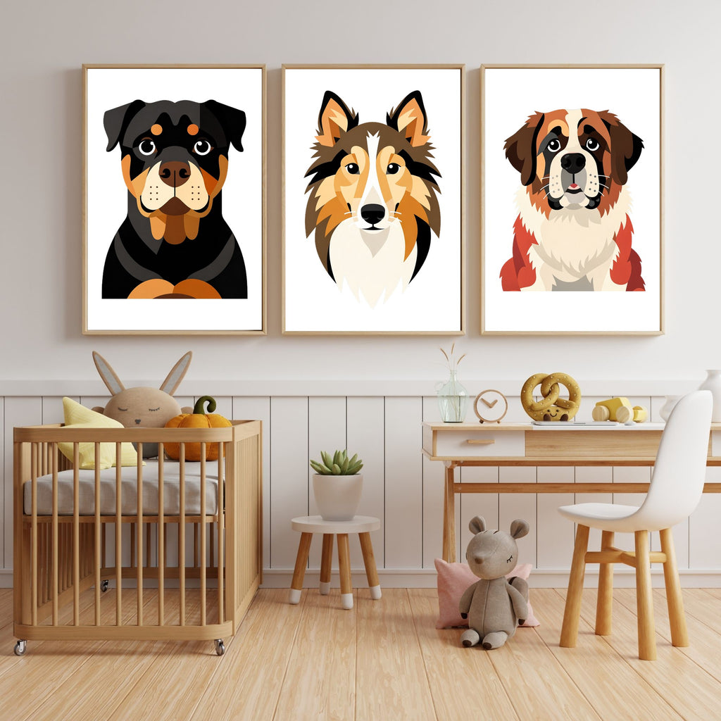 Bold Block Art Print - Framed Nursery Mockup