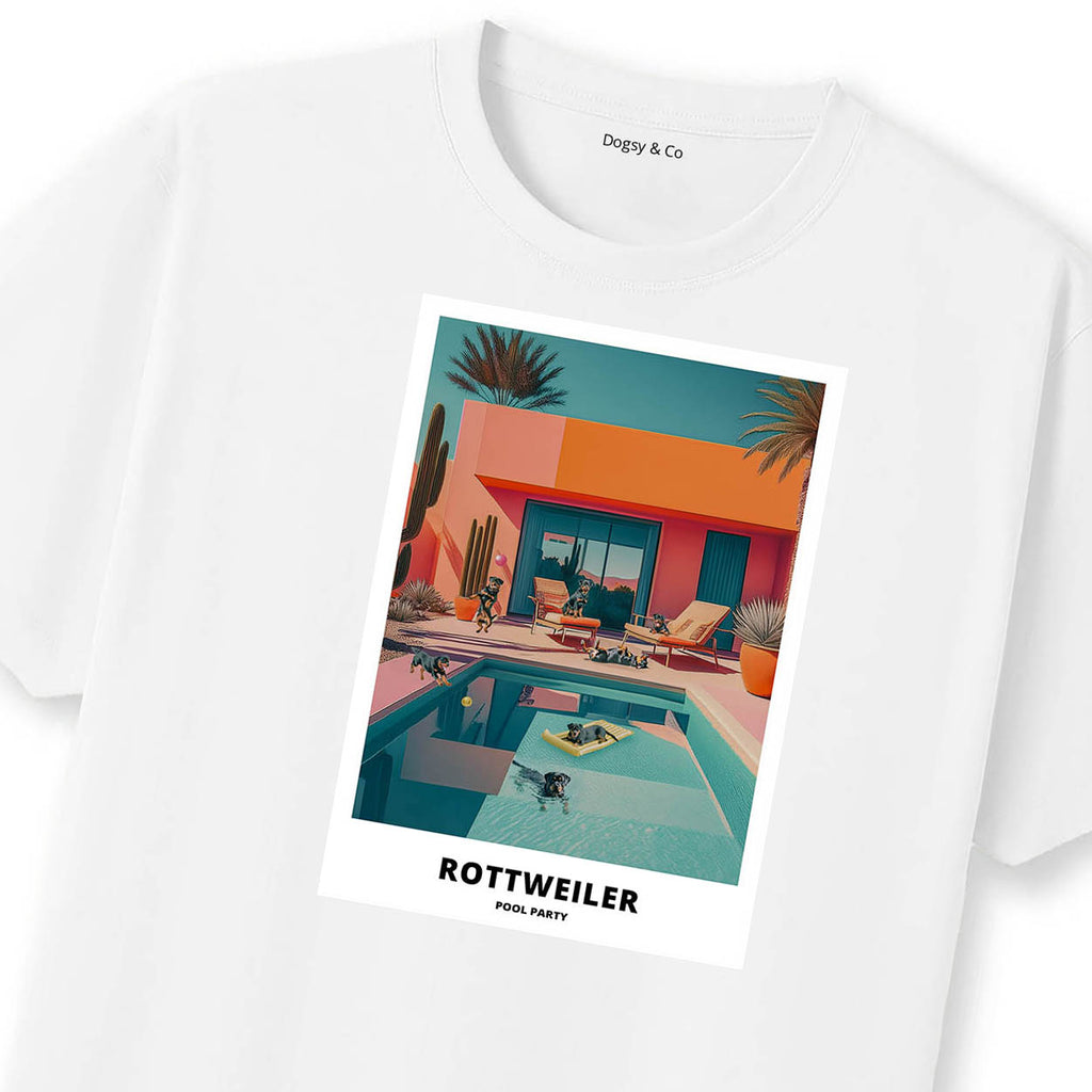 Rottweiler Pool Party T-shirt
