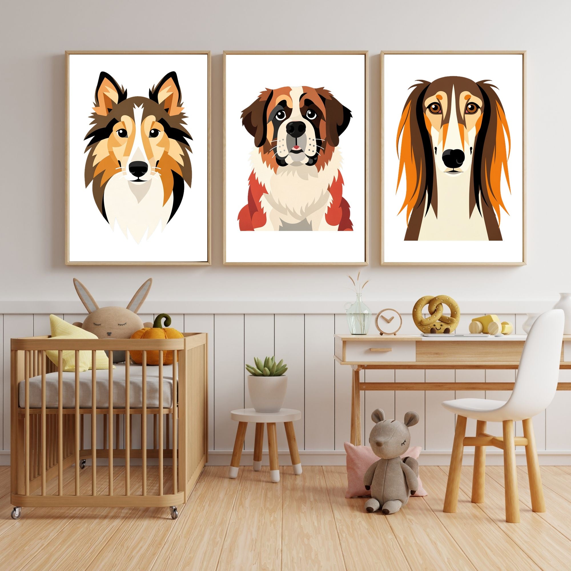 Bold Block Art Print - Framed Nursery Mockup