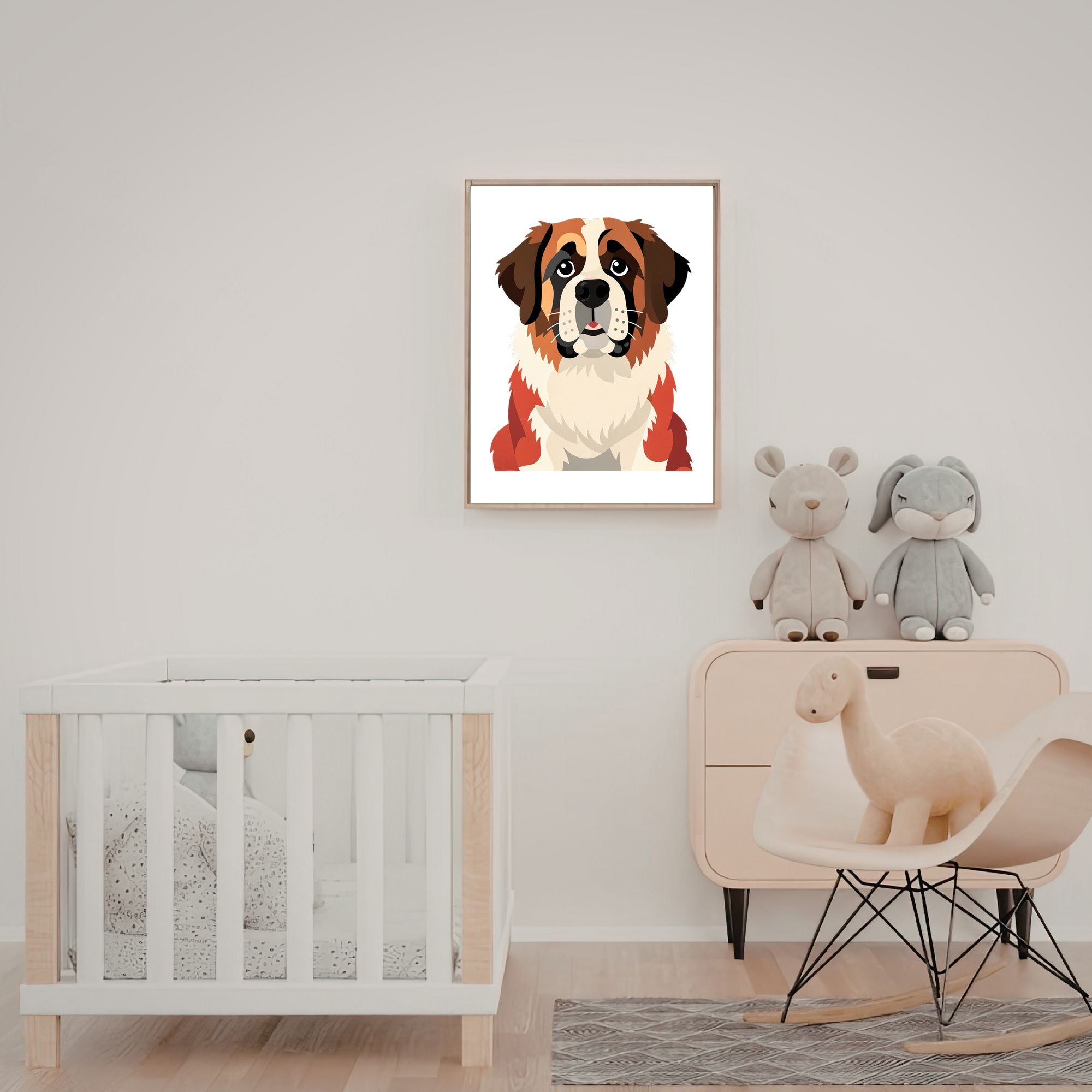 Bold Block Art Print - Framed Nursery Mockup