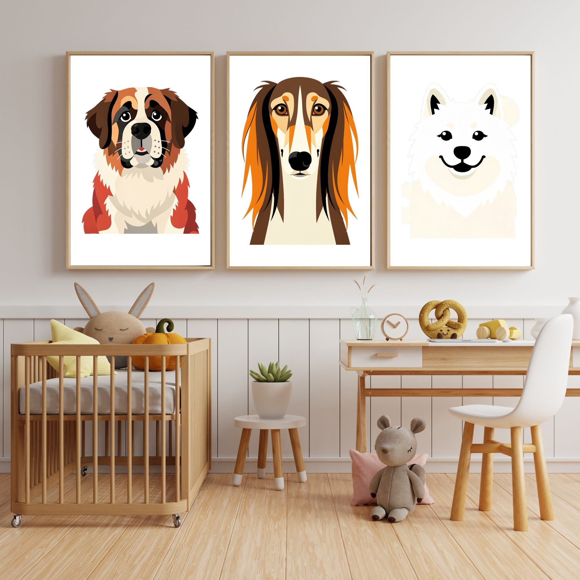 Bold Block Art Print - Framed Nursery Mockup