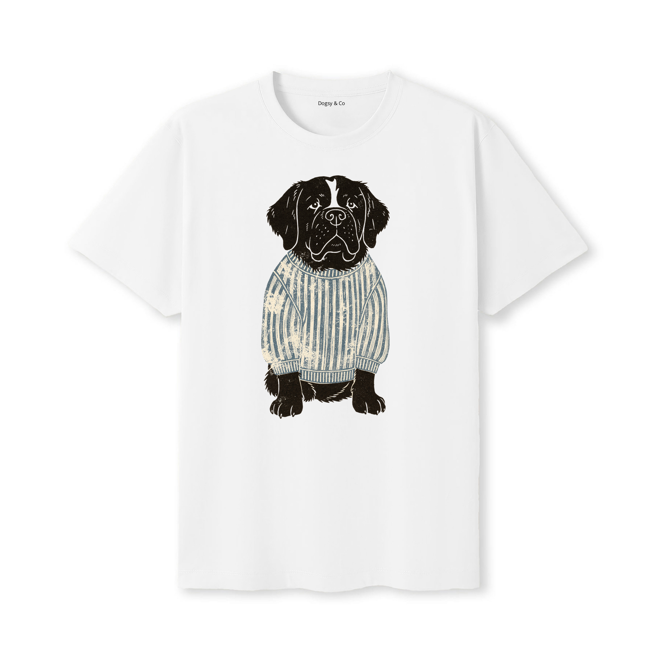 Saint Bernard Jumper Dog T-Shirt - White