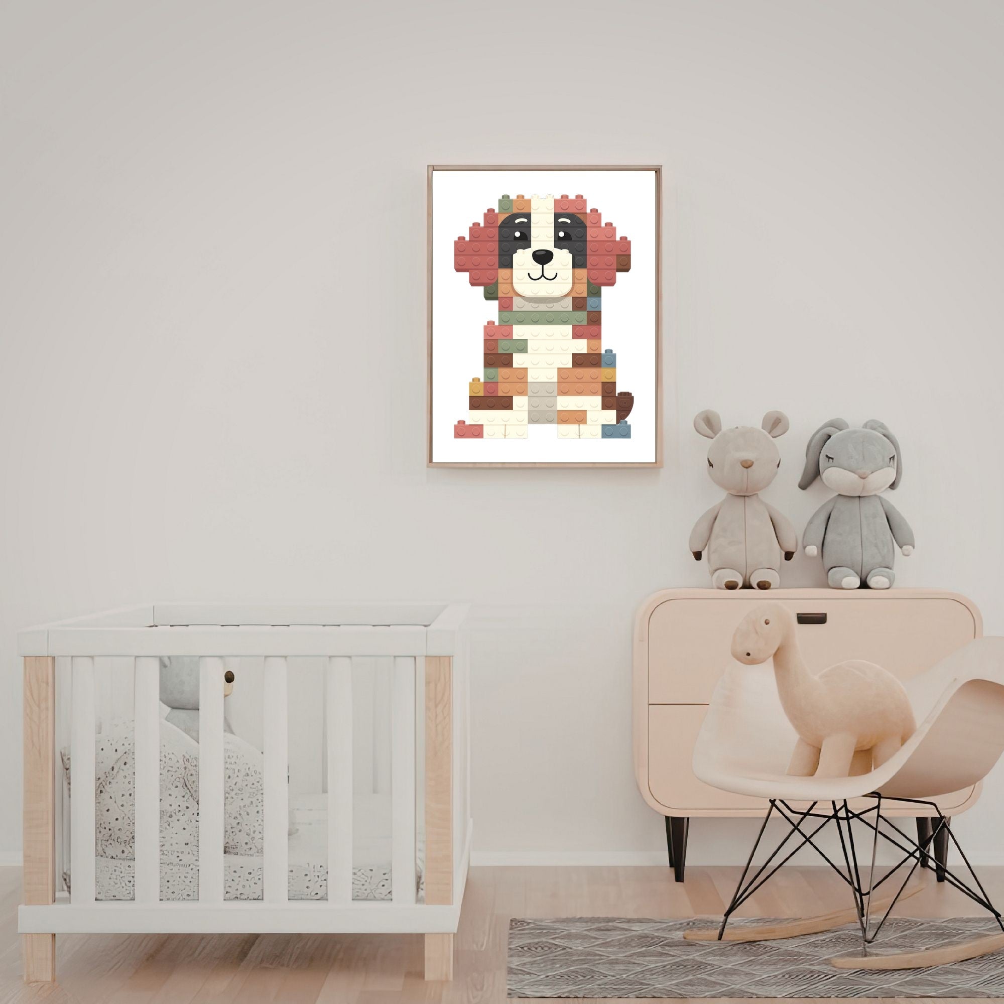 Saint Bernard Lego Dog - White