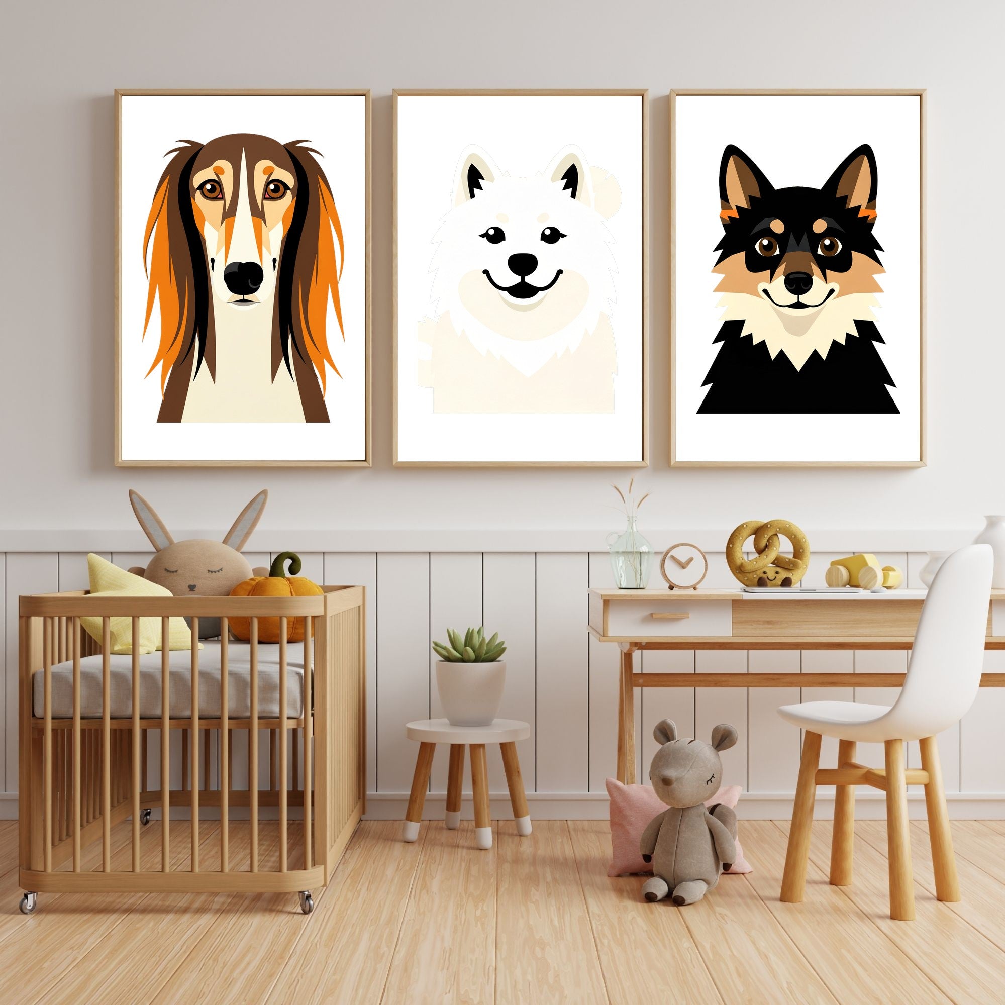 Bold Block Art Print - Framed Nursery Mockup
