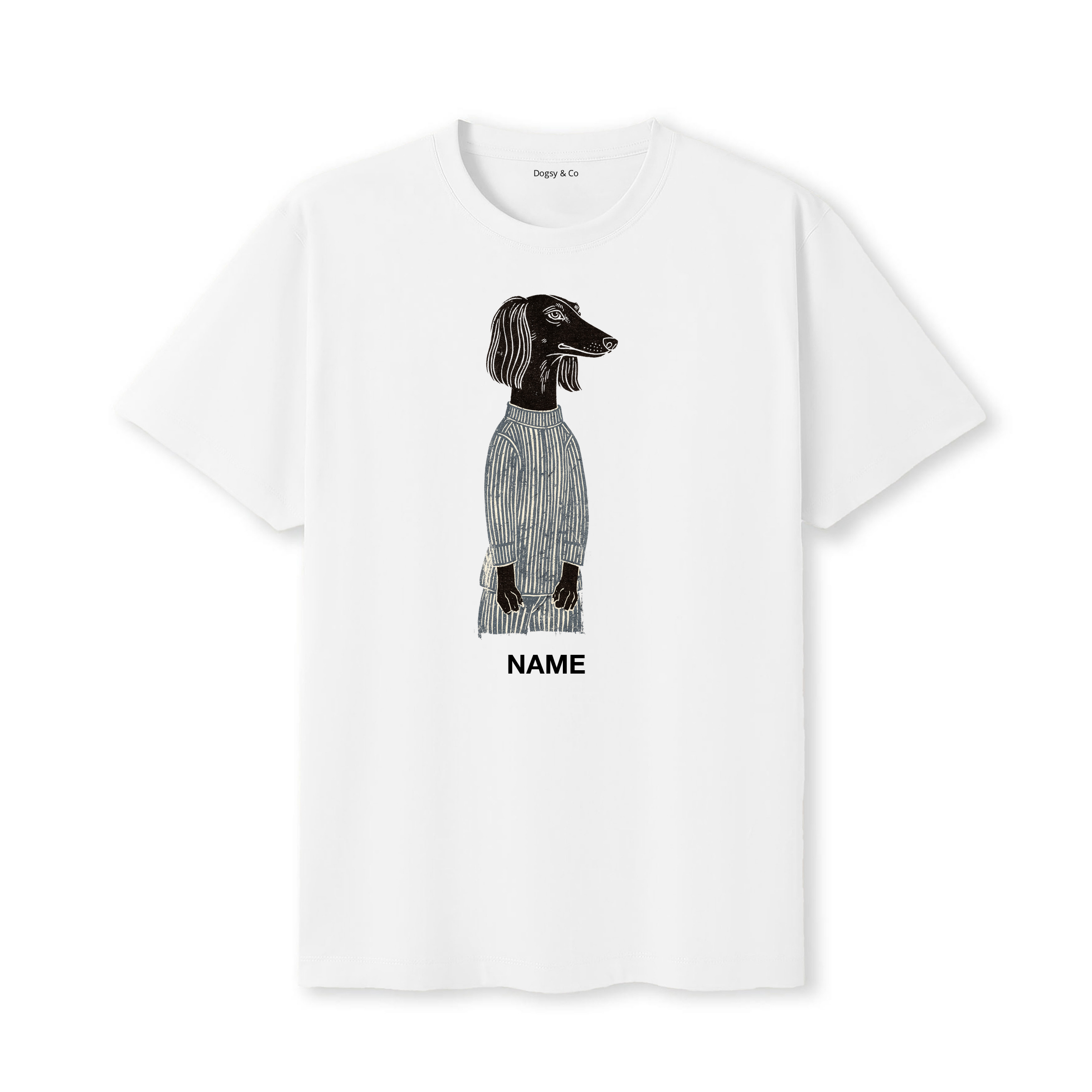 Saluki Jumper Dog Custom T-Shirt - White
