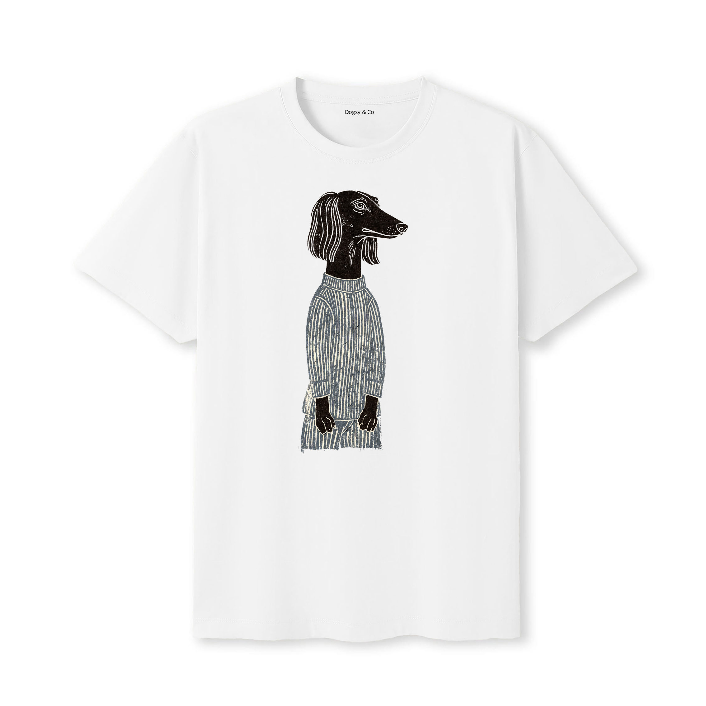 Saluki Jumper Dog T-Shirt - White