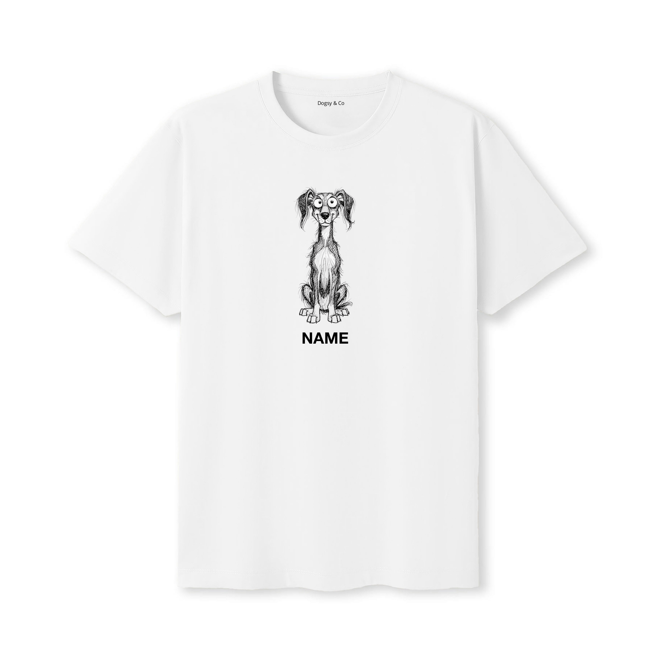 Saluki Scraggy Dog Custom - White