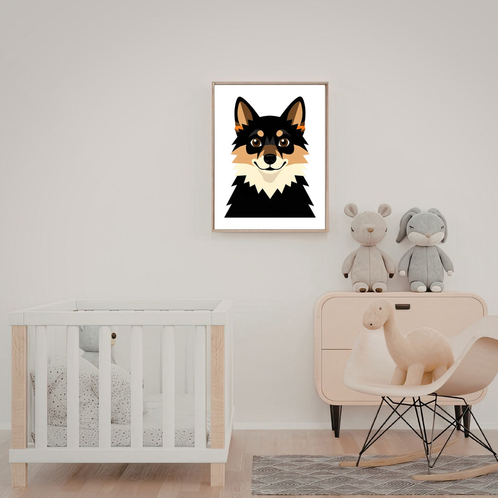 Bold Block Art Print - Framed Nursery Mockup