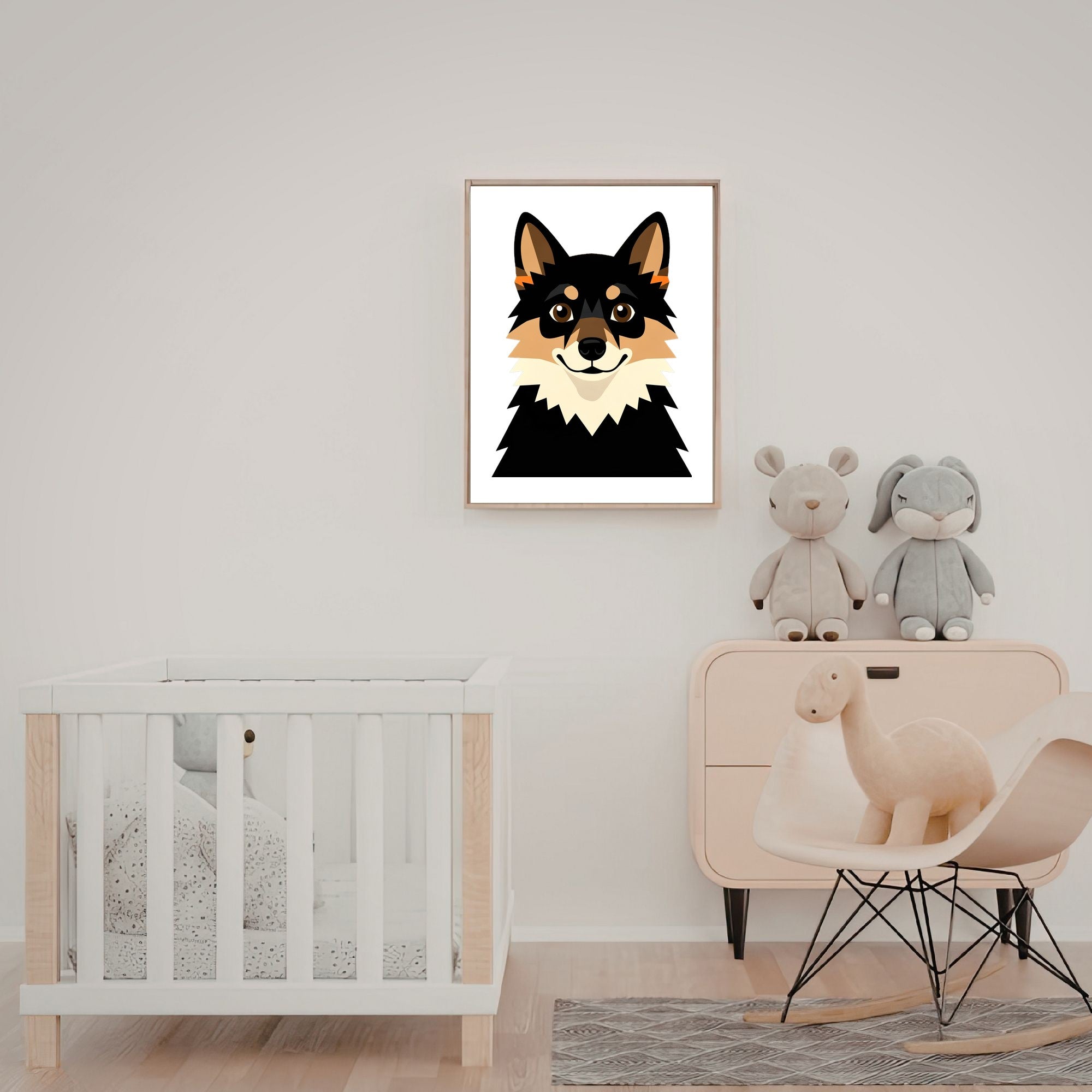 Bold Block Art Print - Framed Nursery Mockup