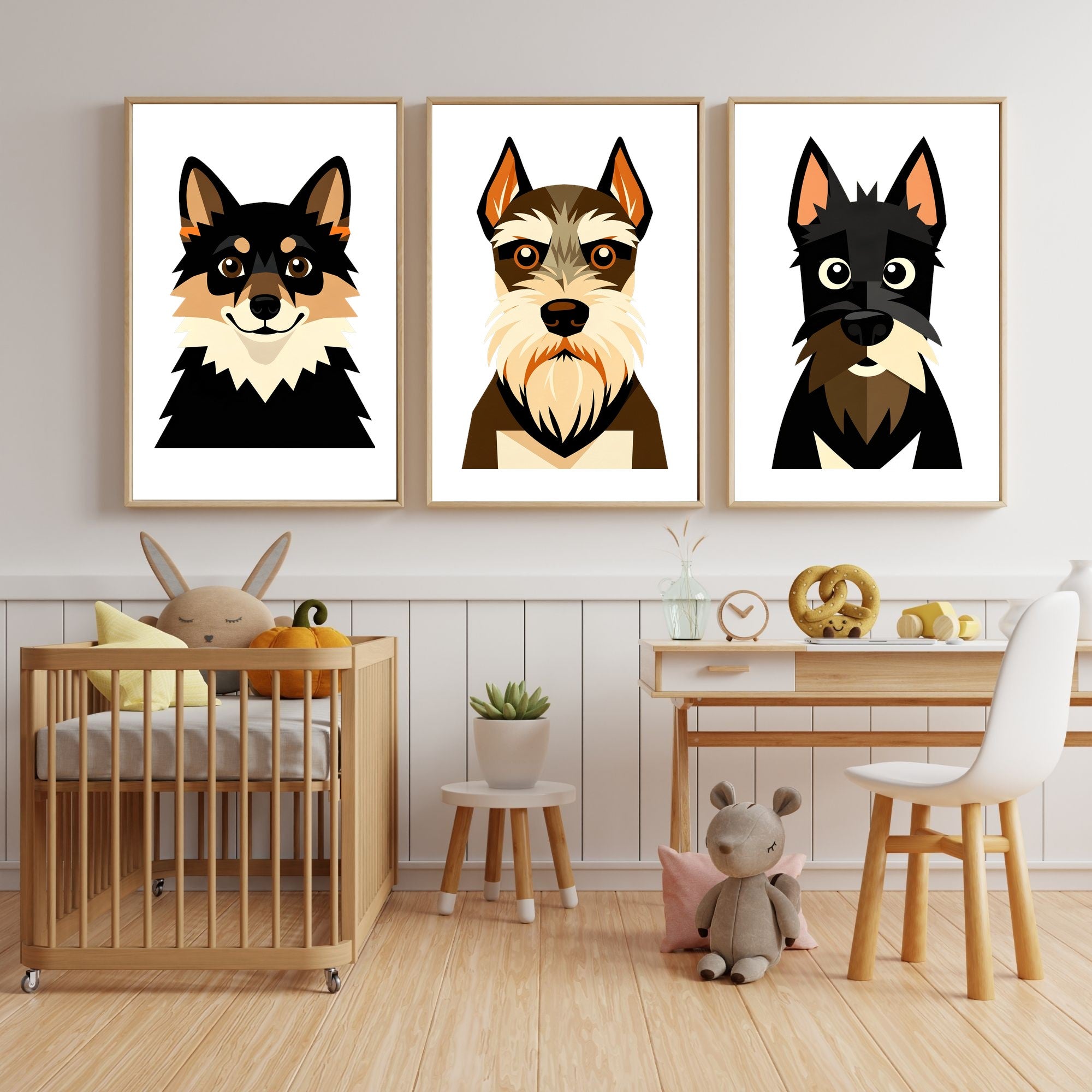 Bold Block Art Print - Framed Nursery Mockup