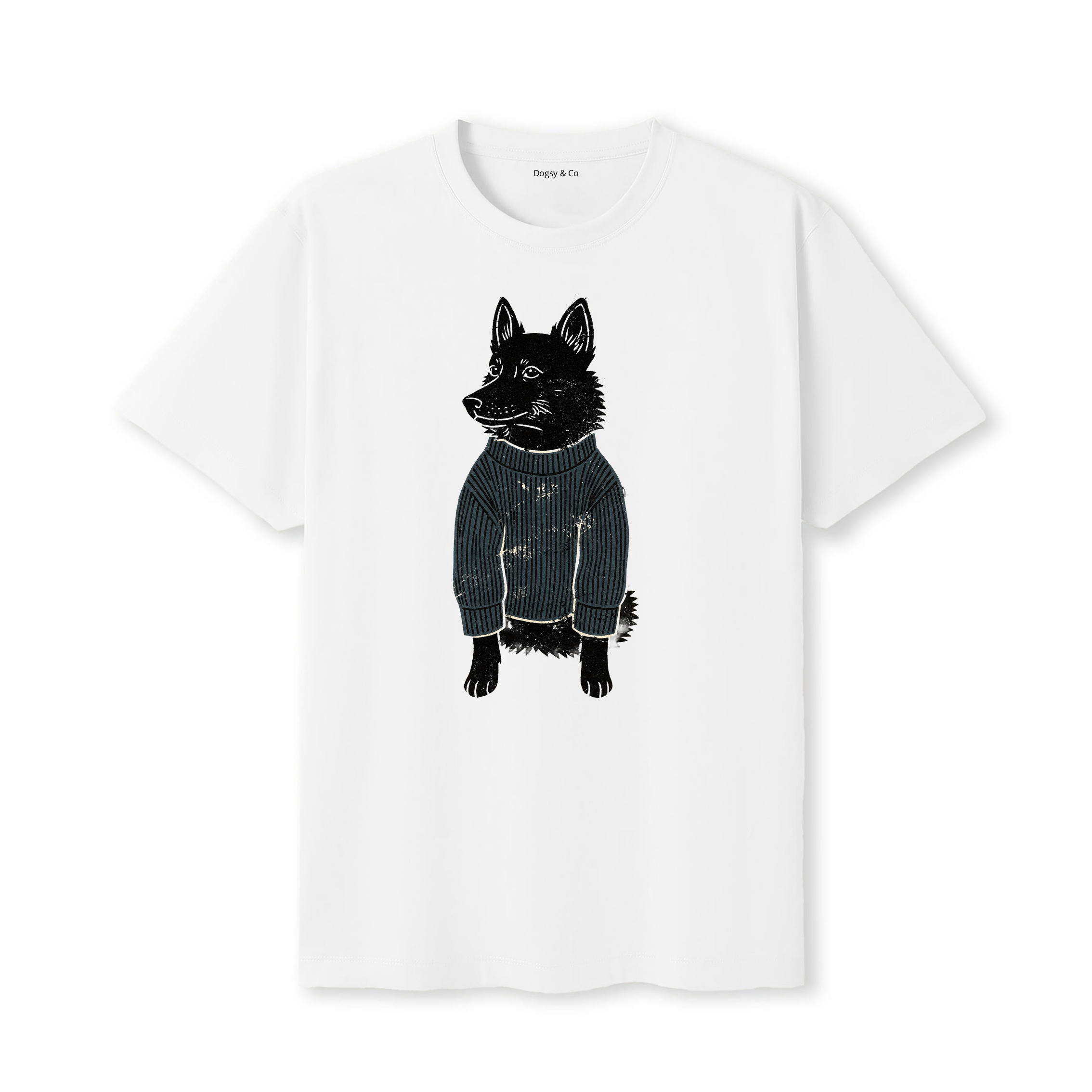 Schipperke Jumper Dog T-Shirt - White
