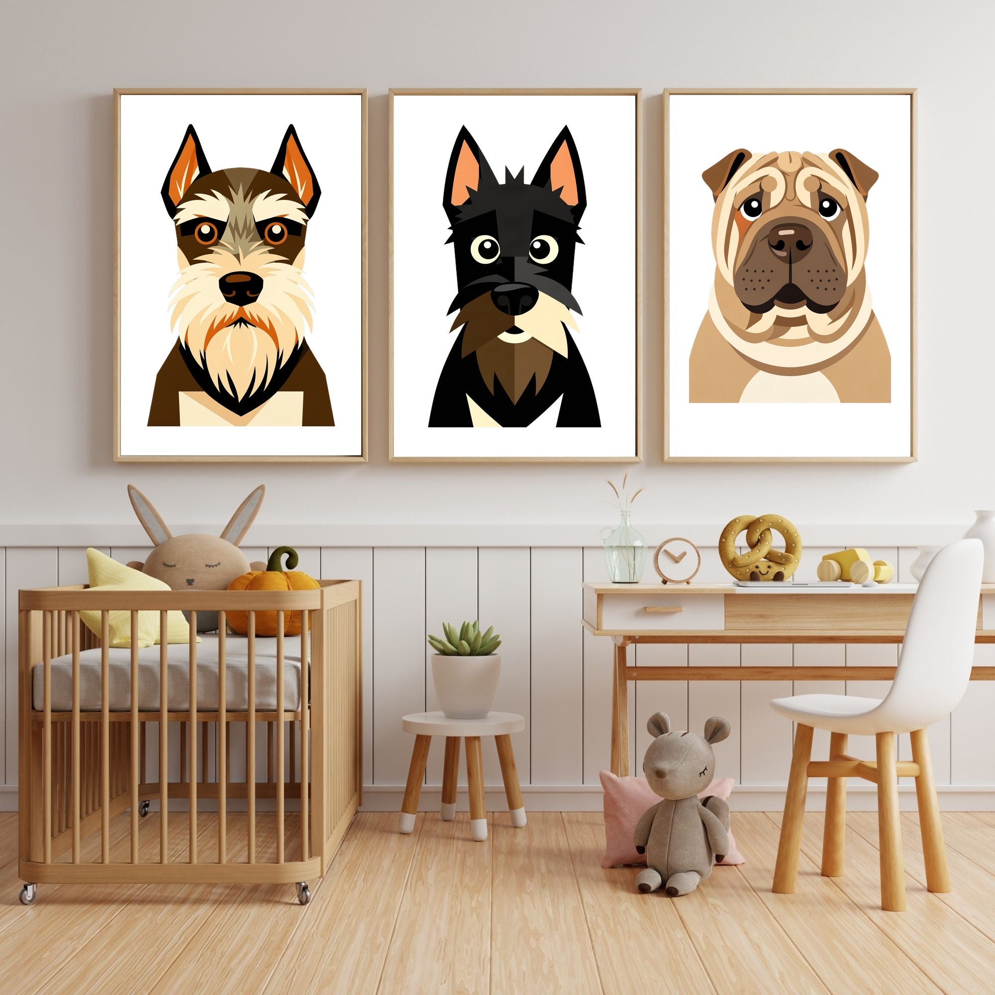 Bold Block Art Print - Framed Nursery Mockup