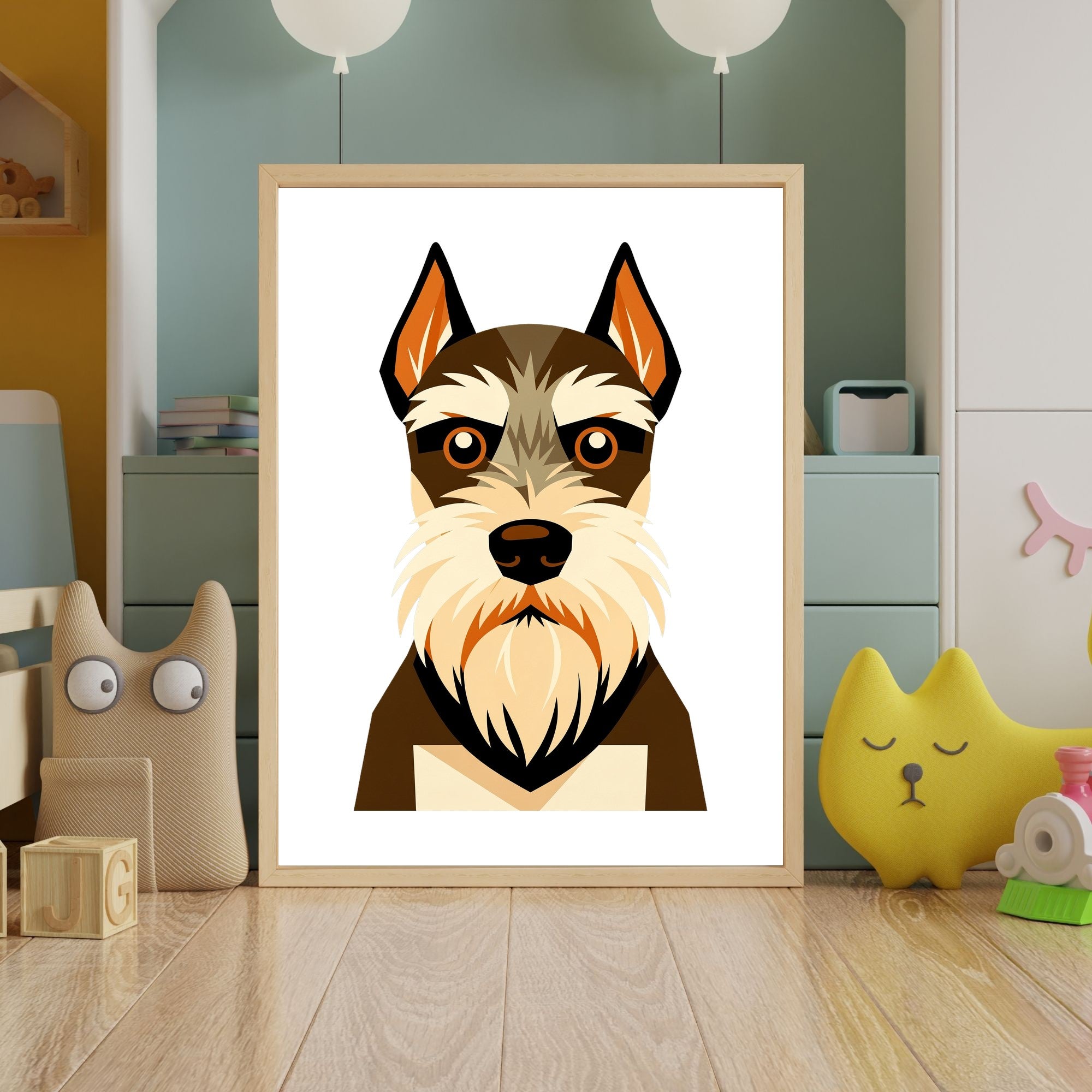 Bold Block Art Print - Framed Nursery Mockup