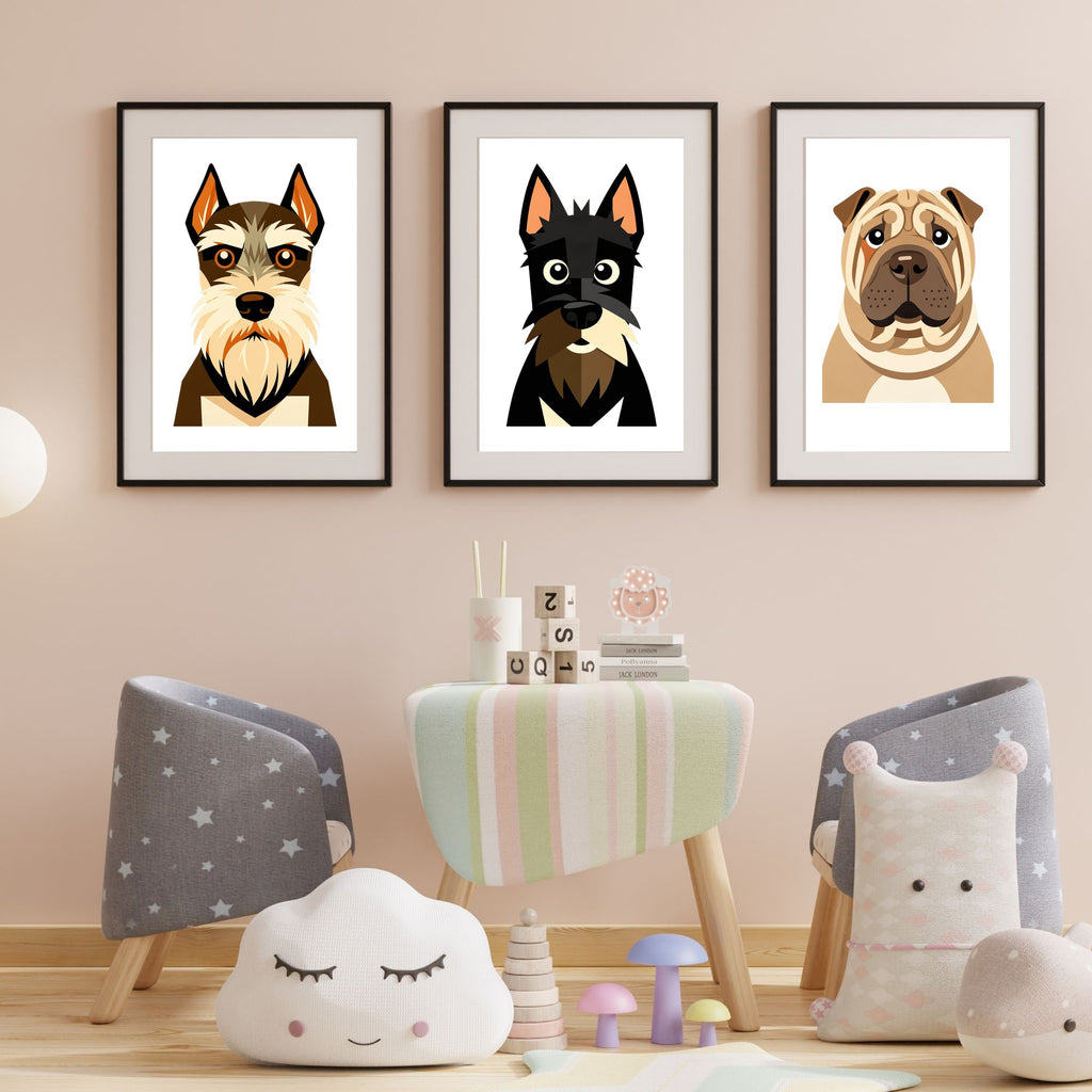 Bold Block Art Print - Framed Nursery Mockup