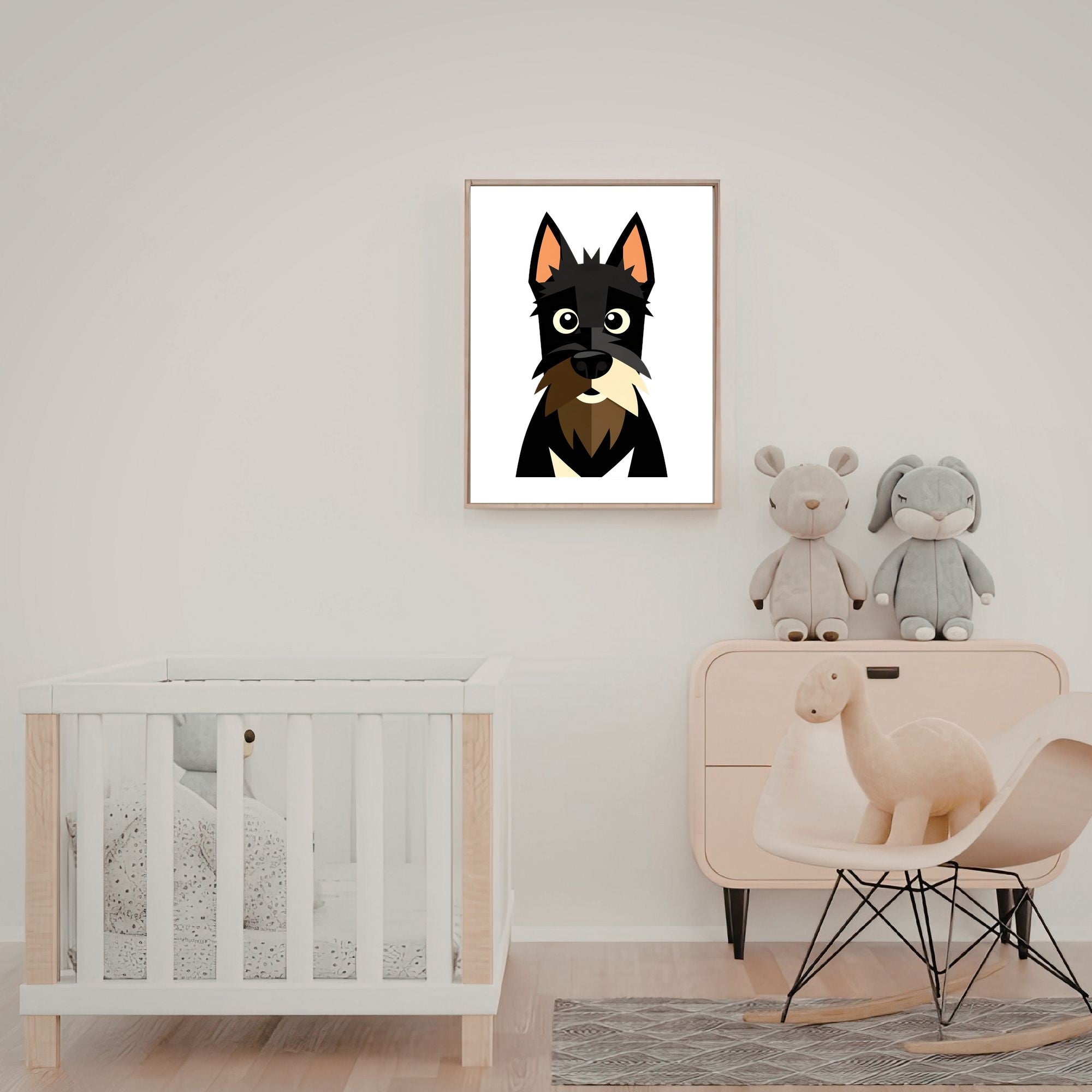 Bold Block Art Print - Framed Nursery Mockup