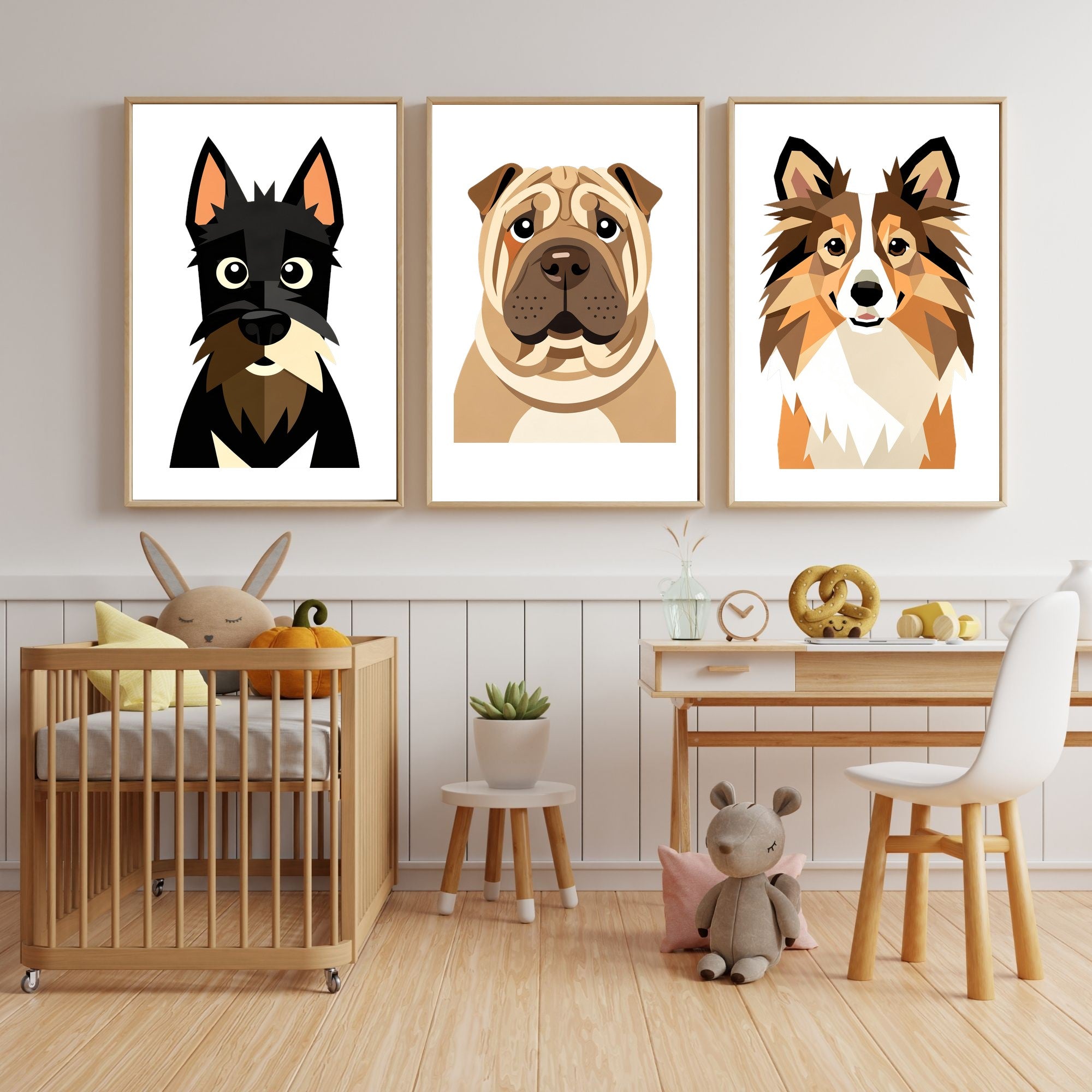 Bold Block Art Print - Framed Nursery Mockup