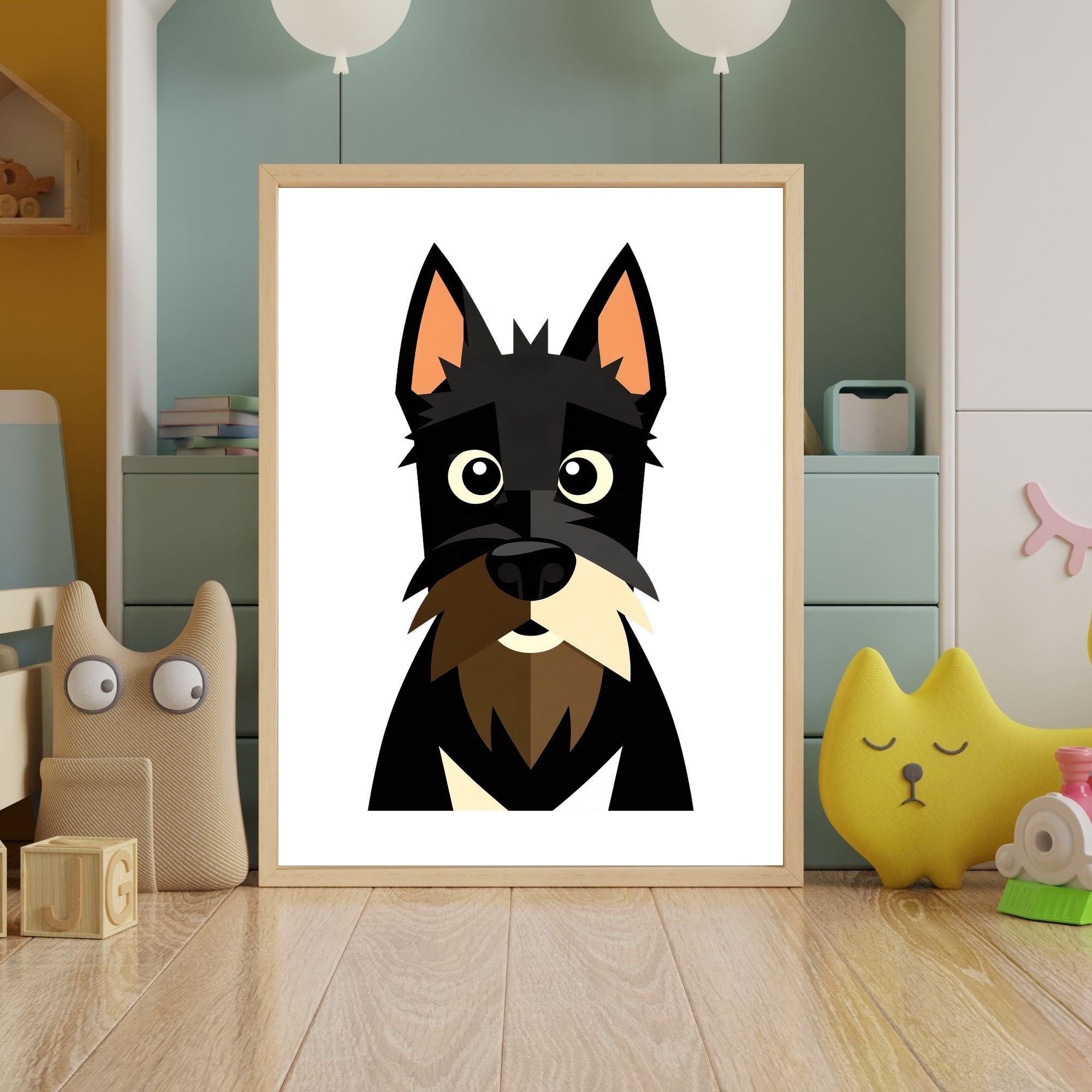 Bold Block Art Print - Framed Nursery Mockup