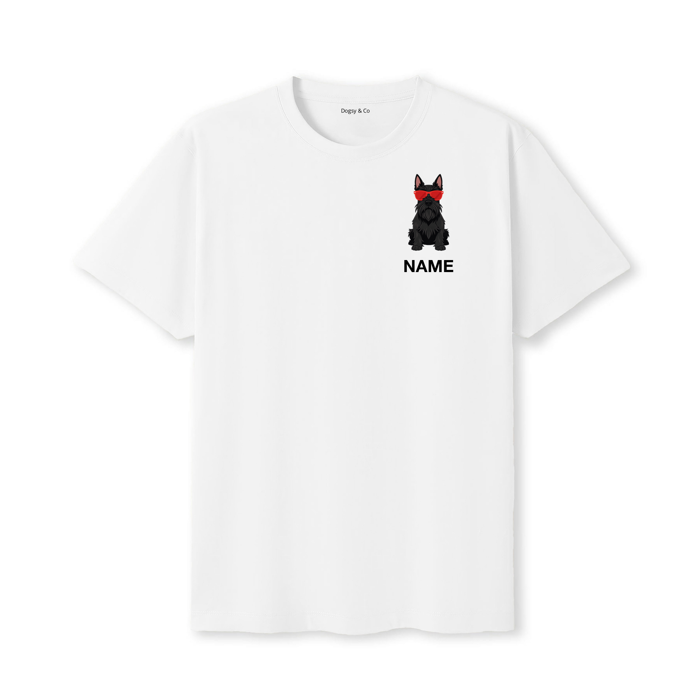 Scottish Terrier Cool Dog Custom T-Shirt - White