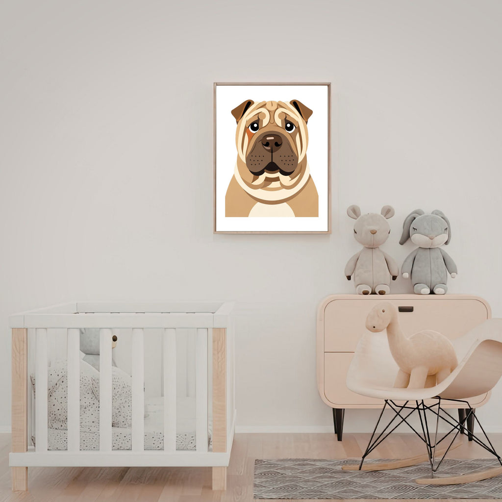 Bold Block Art Print - Framed Nursery Mockup