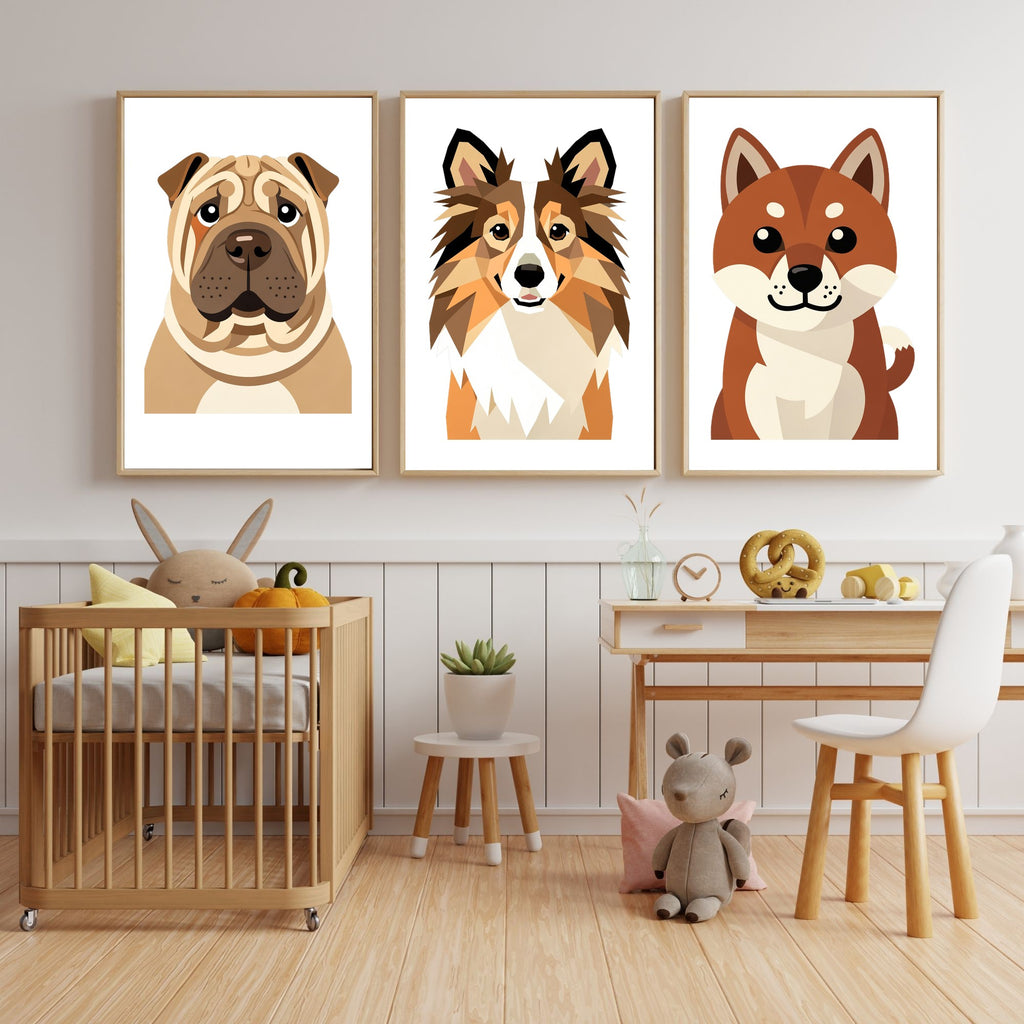 Bold Block Art Print - Framed Nursery Mockup