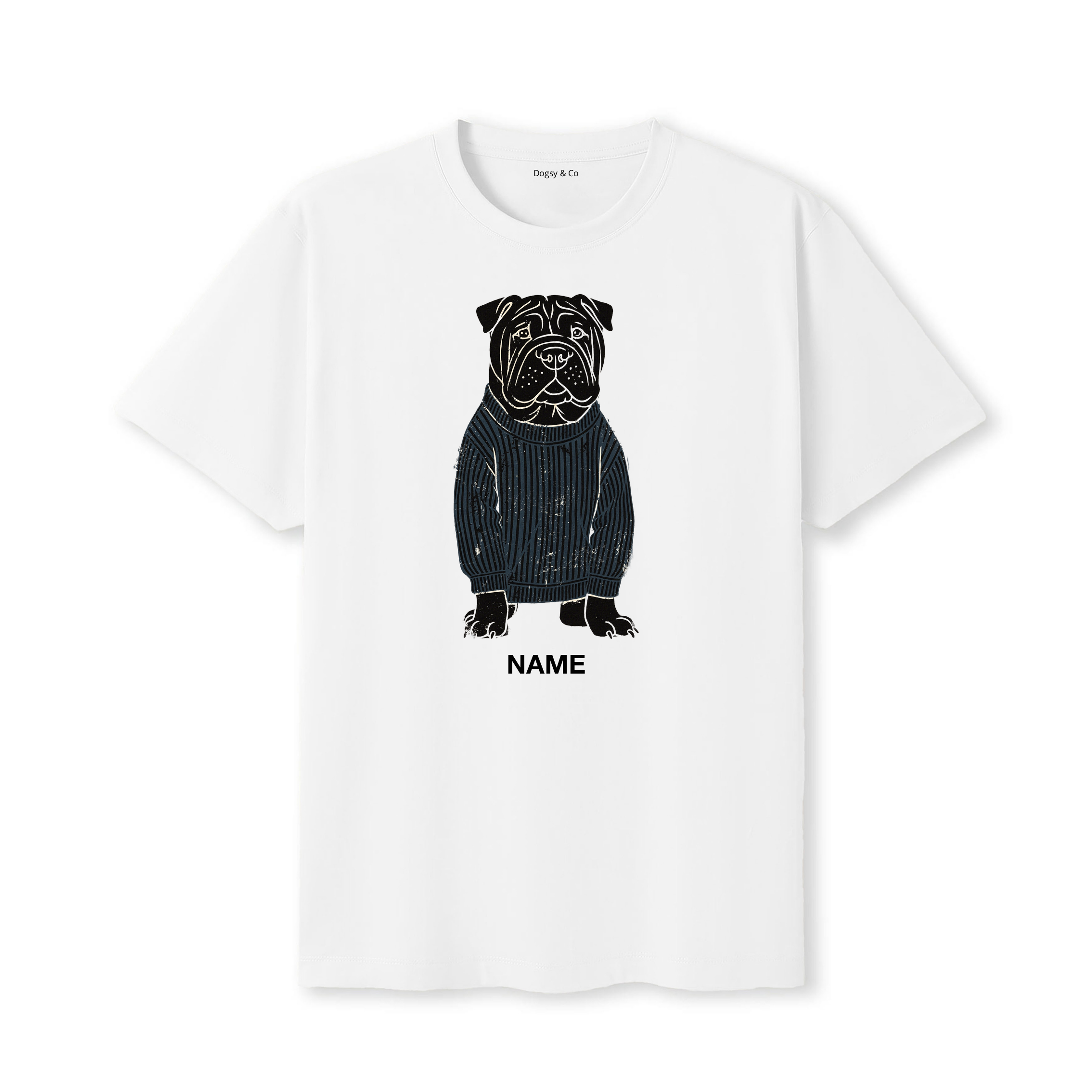 Shar Pei Jumper Dog Custom T-Shirt - White