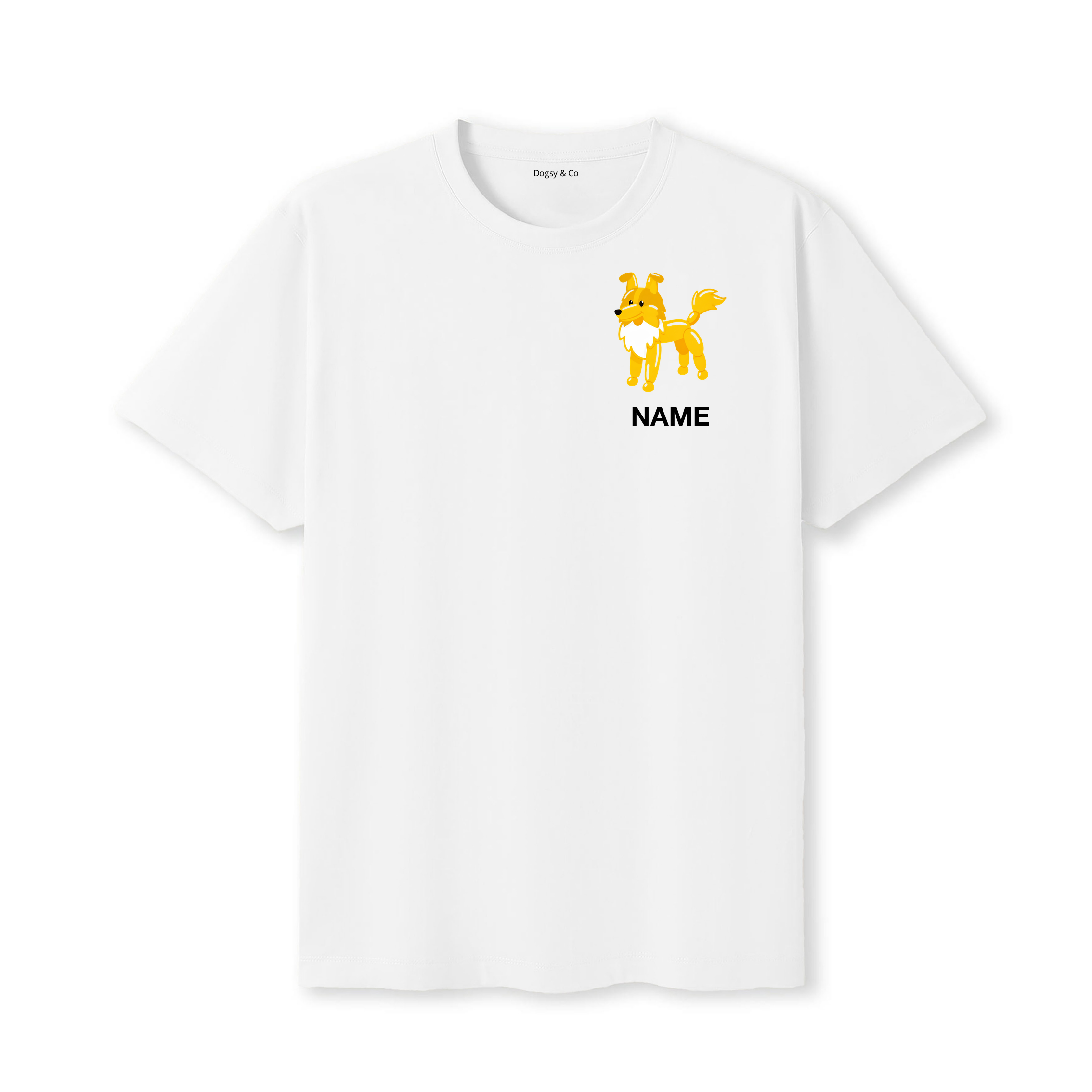 Shetland Sheepdog Balloon Dog Custom T-Shirt - White