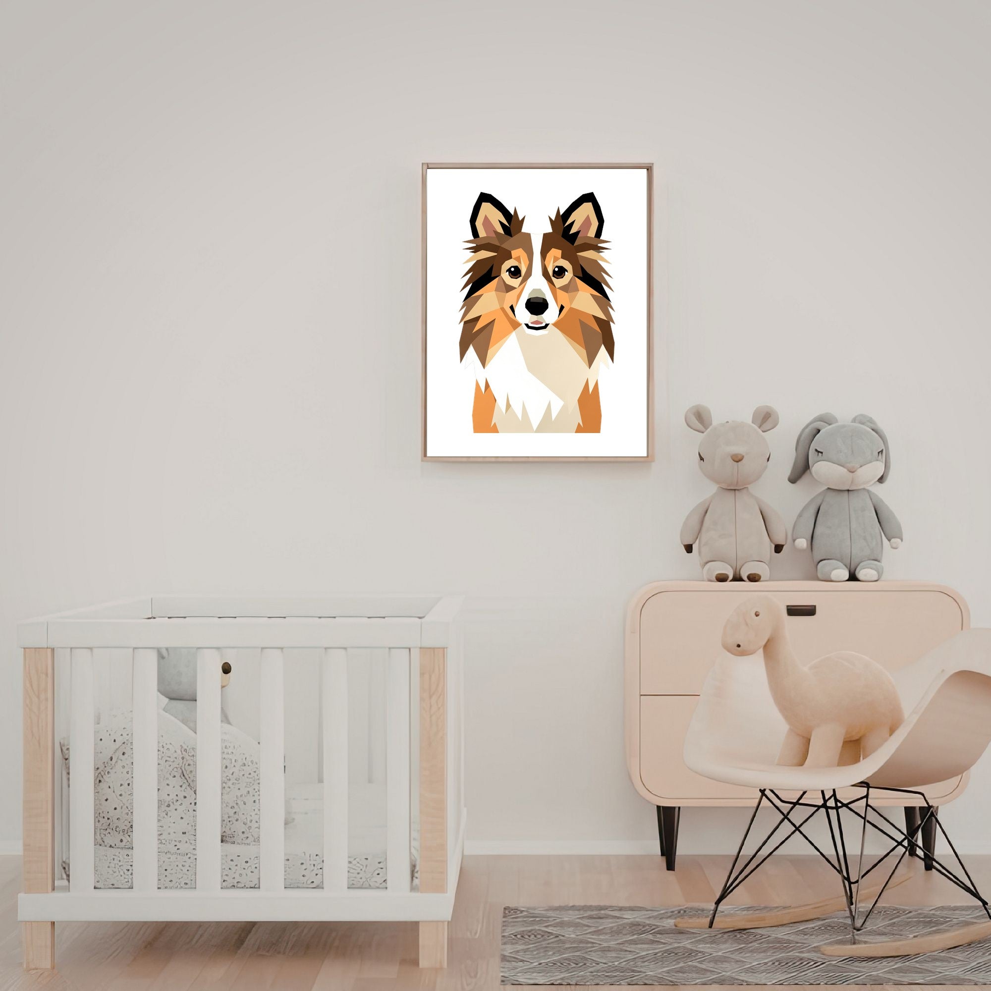 Bold Block Art Print - Framed Nursery Mockup