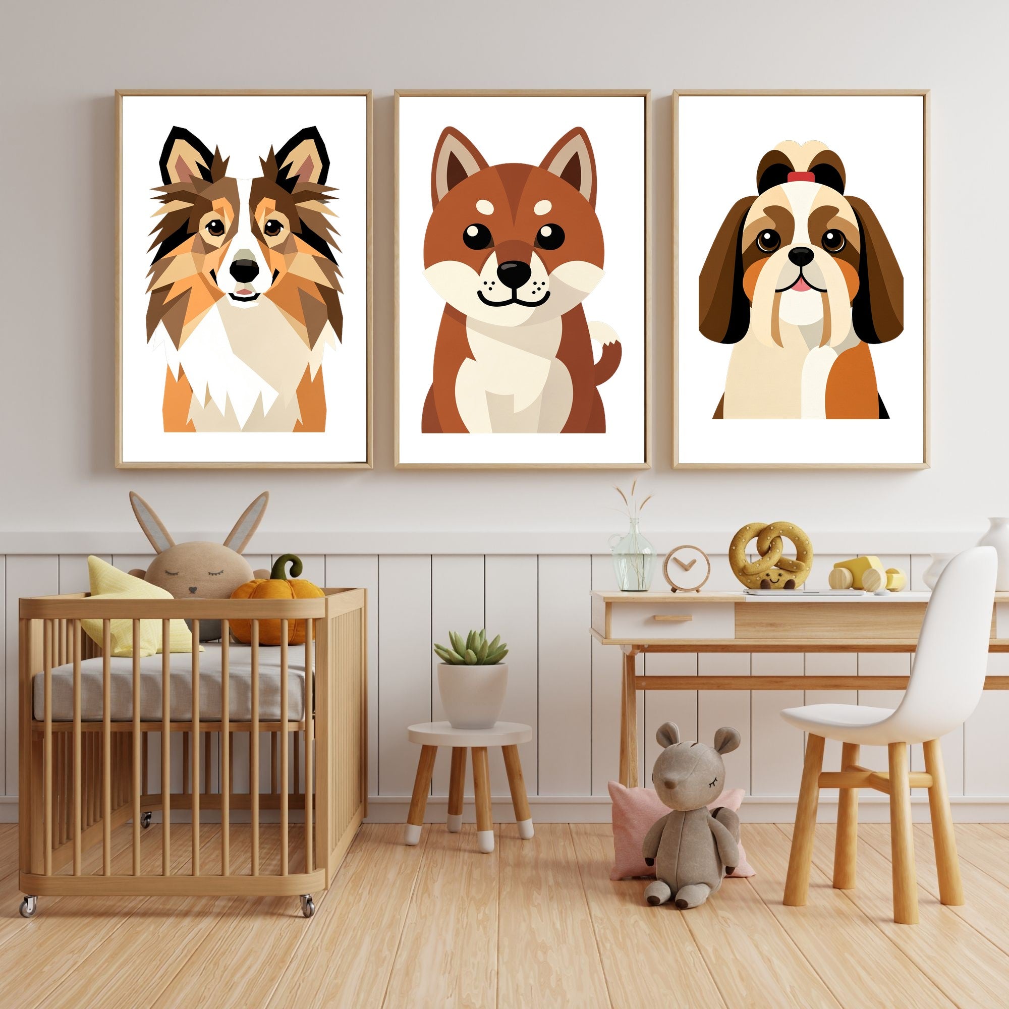 Bold Block Art Print - Framed Nursery Mockup