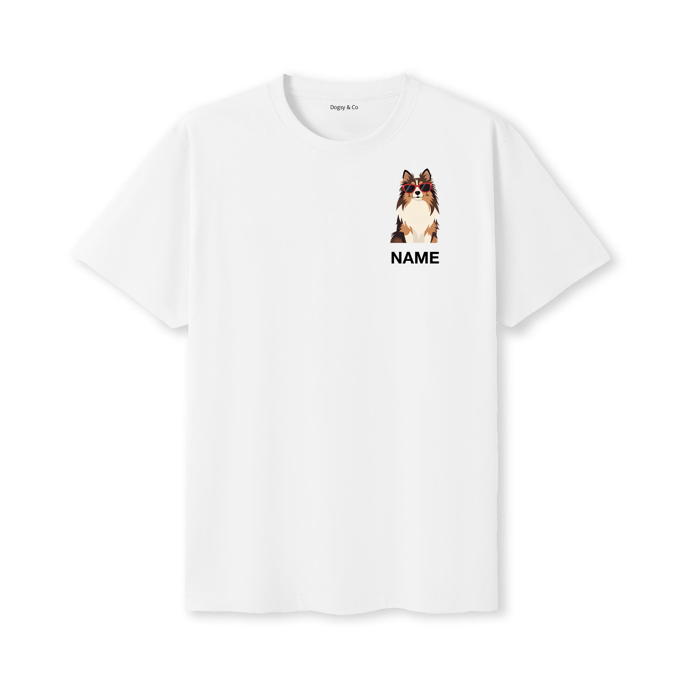 Shetland Sheepdog Cool Dog Custom T-Shirt - White