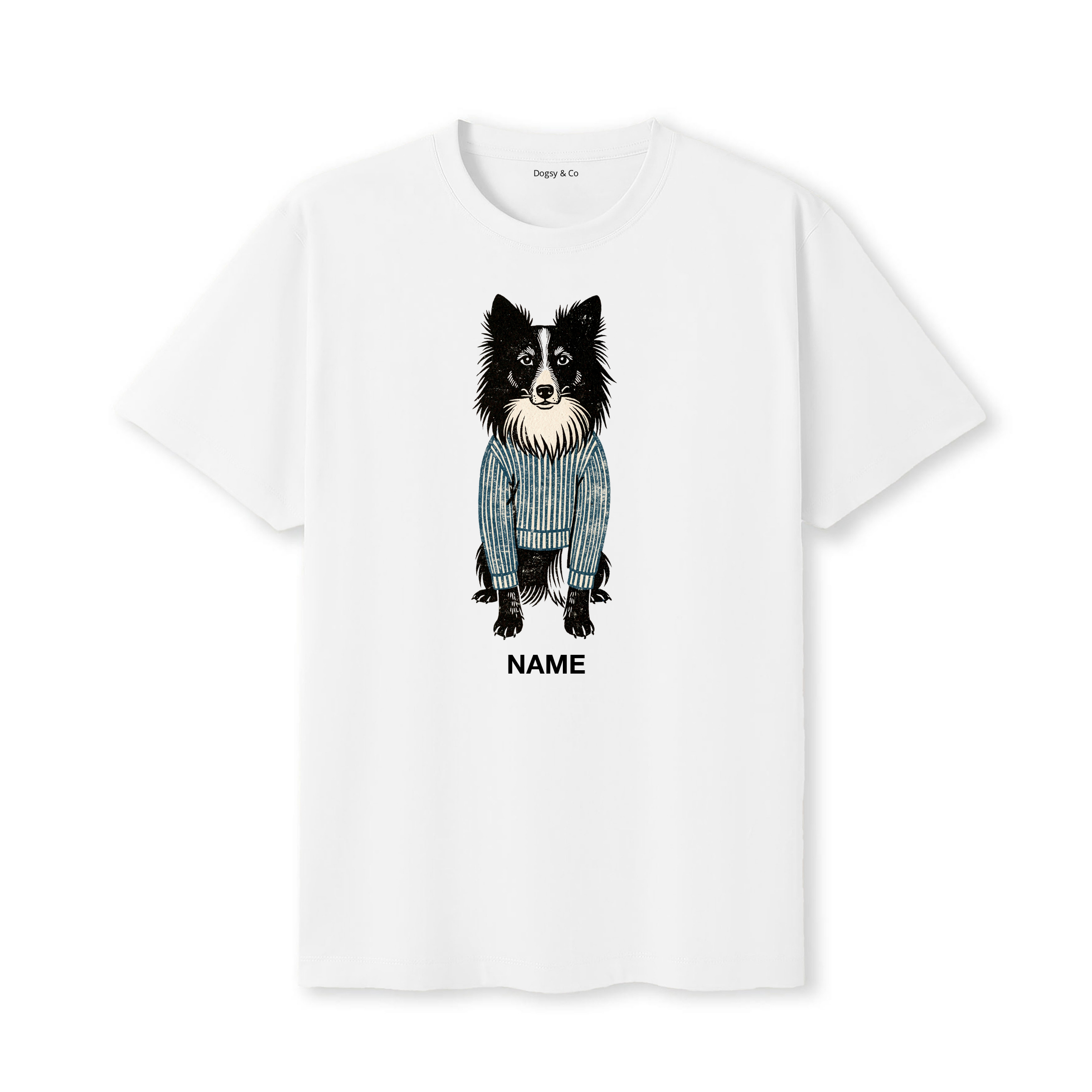 Shetland Sheepdog Jumper Dog Custom T-Shirt - White