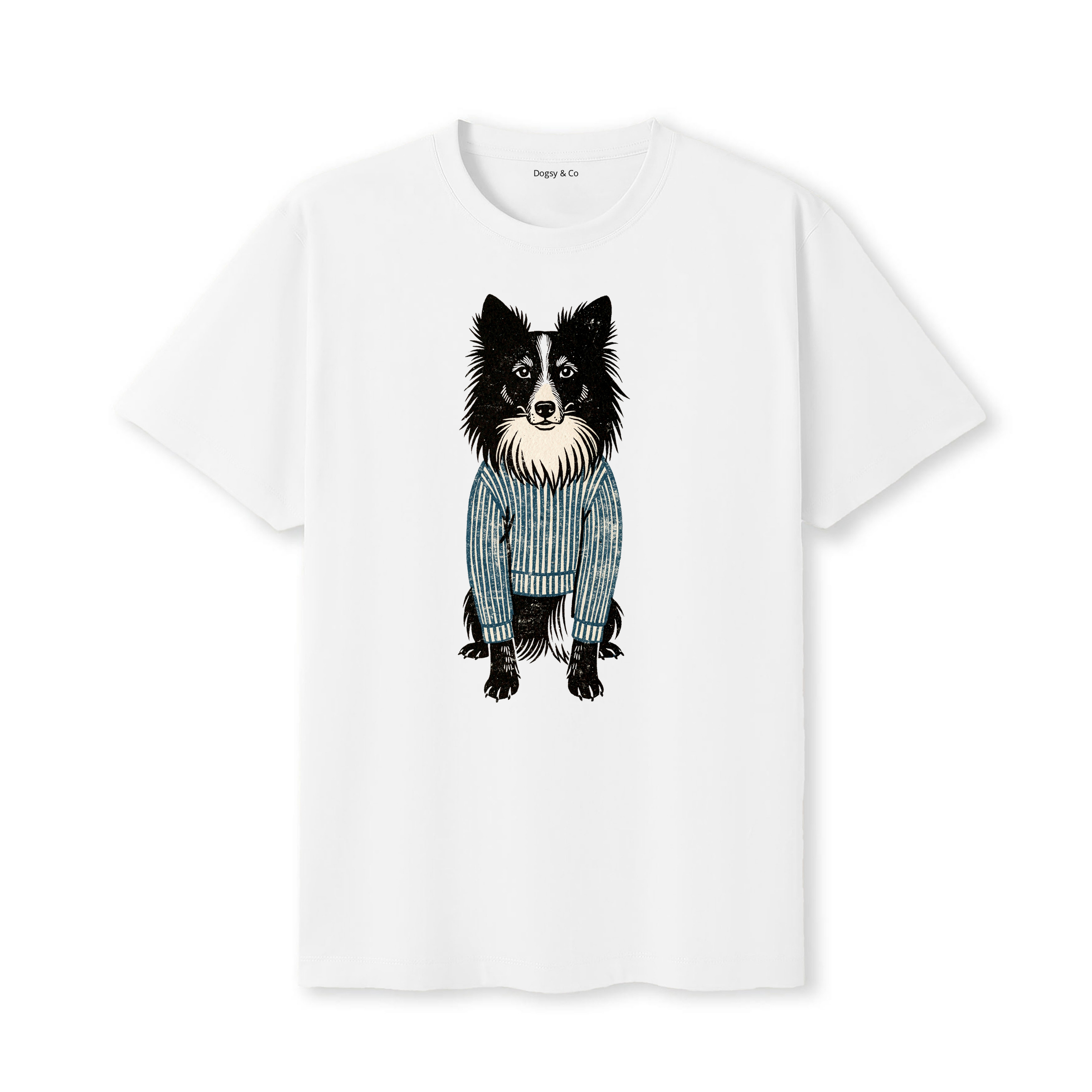 Shetland Sheepdog Jumper Dog T-Shirt - White