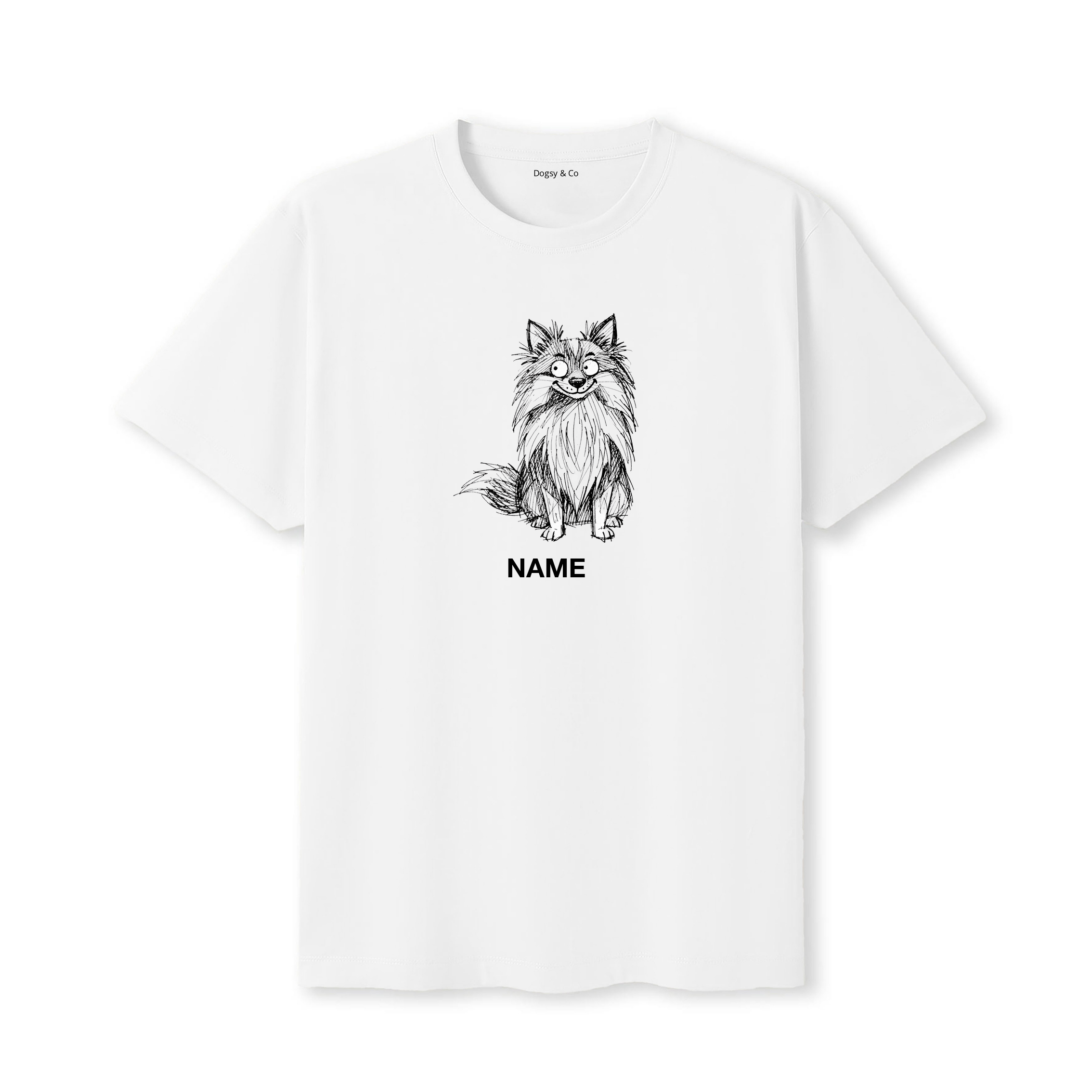 Shetland Sheepdog Scraggy Dog Custom T-Shirt - White