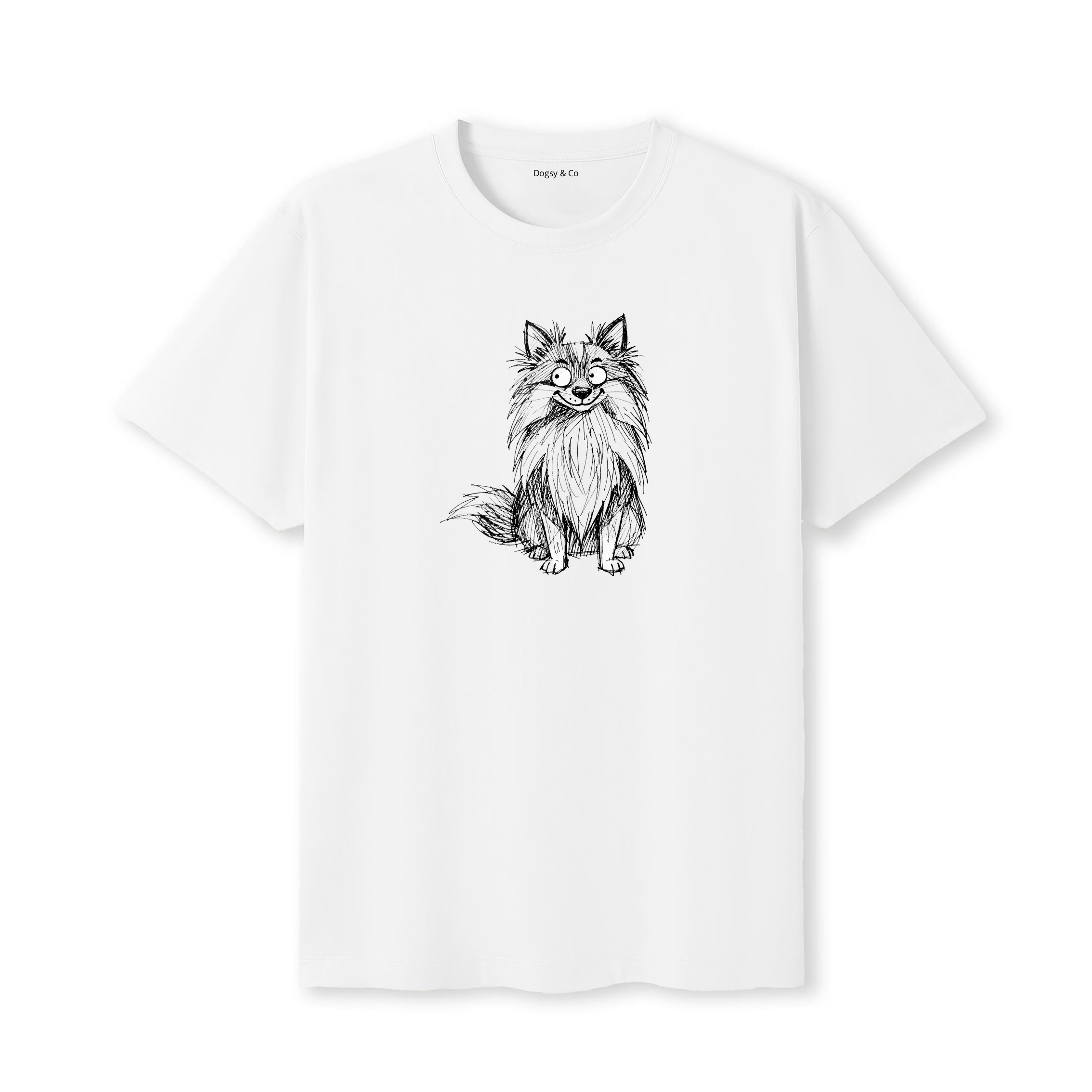 Shetland Sheepdog Scraggy Dog T-Shirt - White
