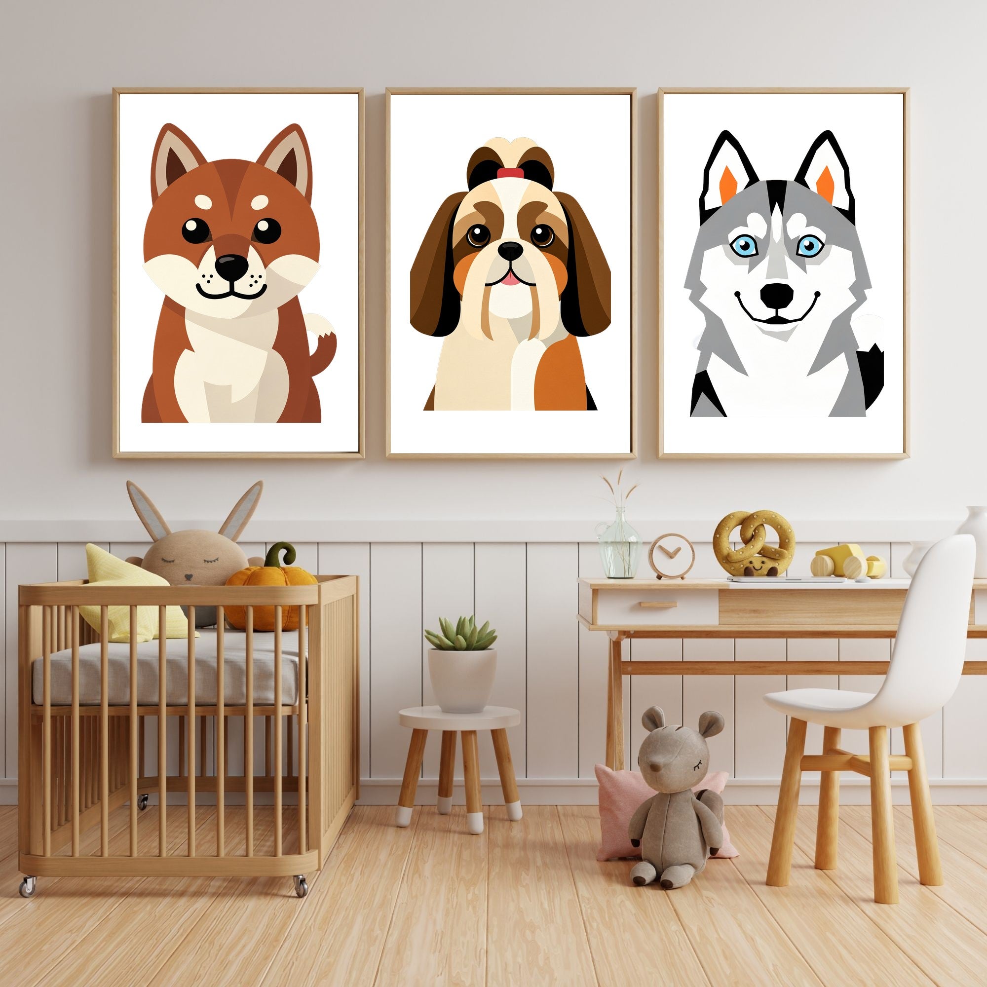 Bold Block Art Print - Framed Nursery Mockup