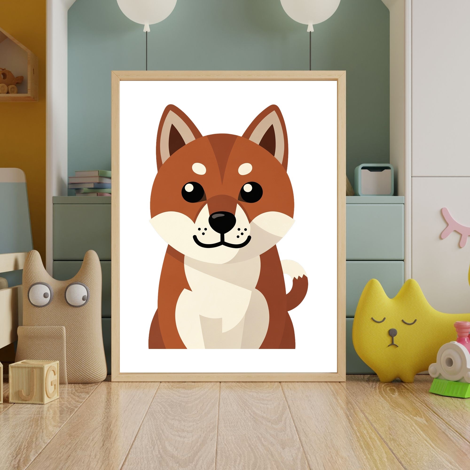 Bold Block Art Print - Framed Nursery Mockup