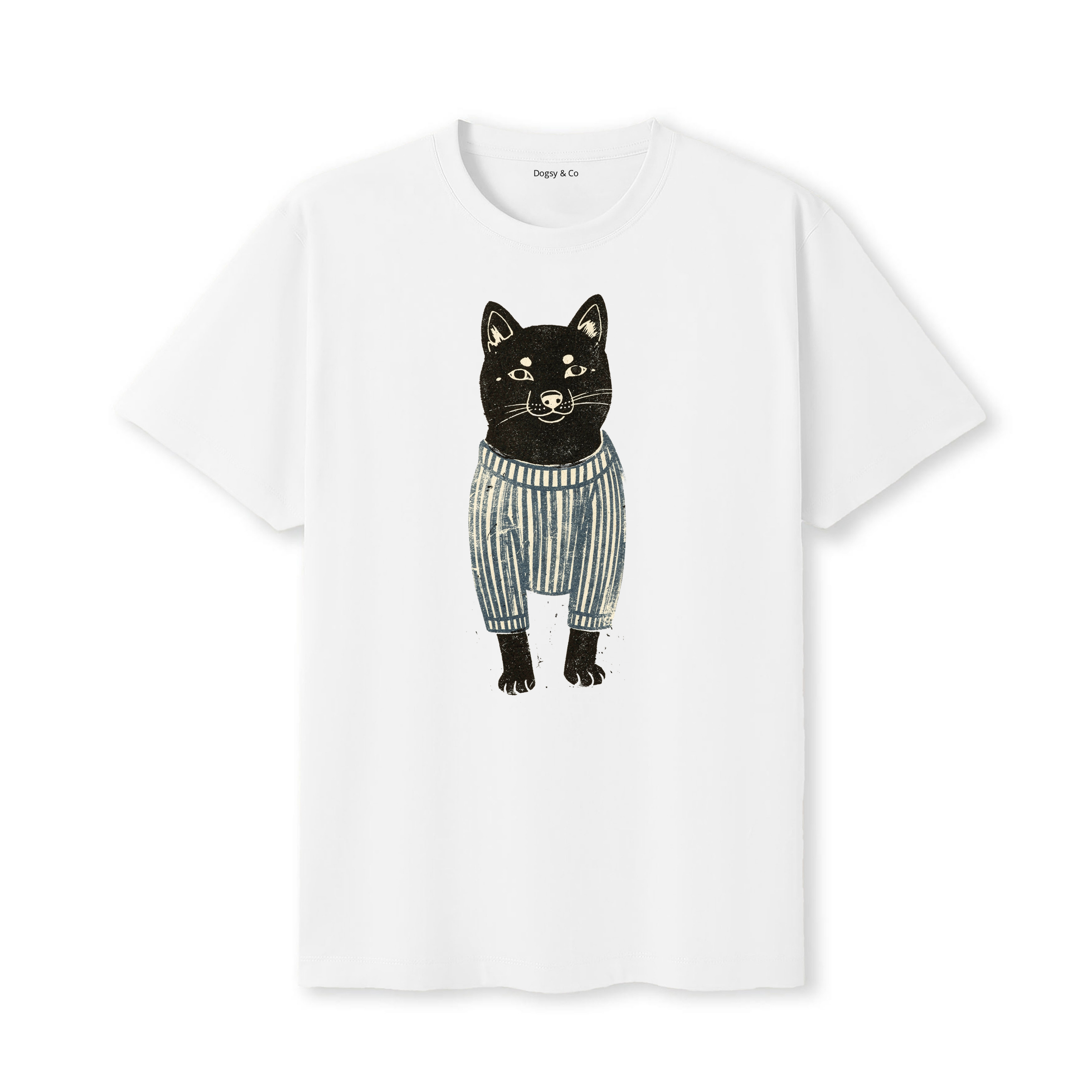 Shiba Inu Jumper Dog T-Shirt - White