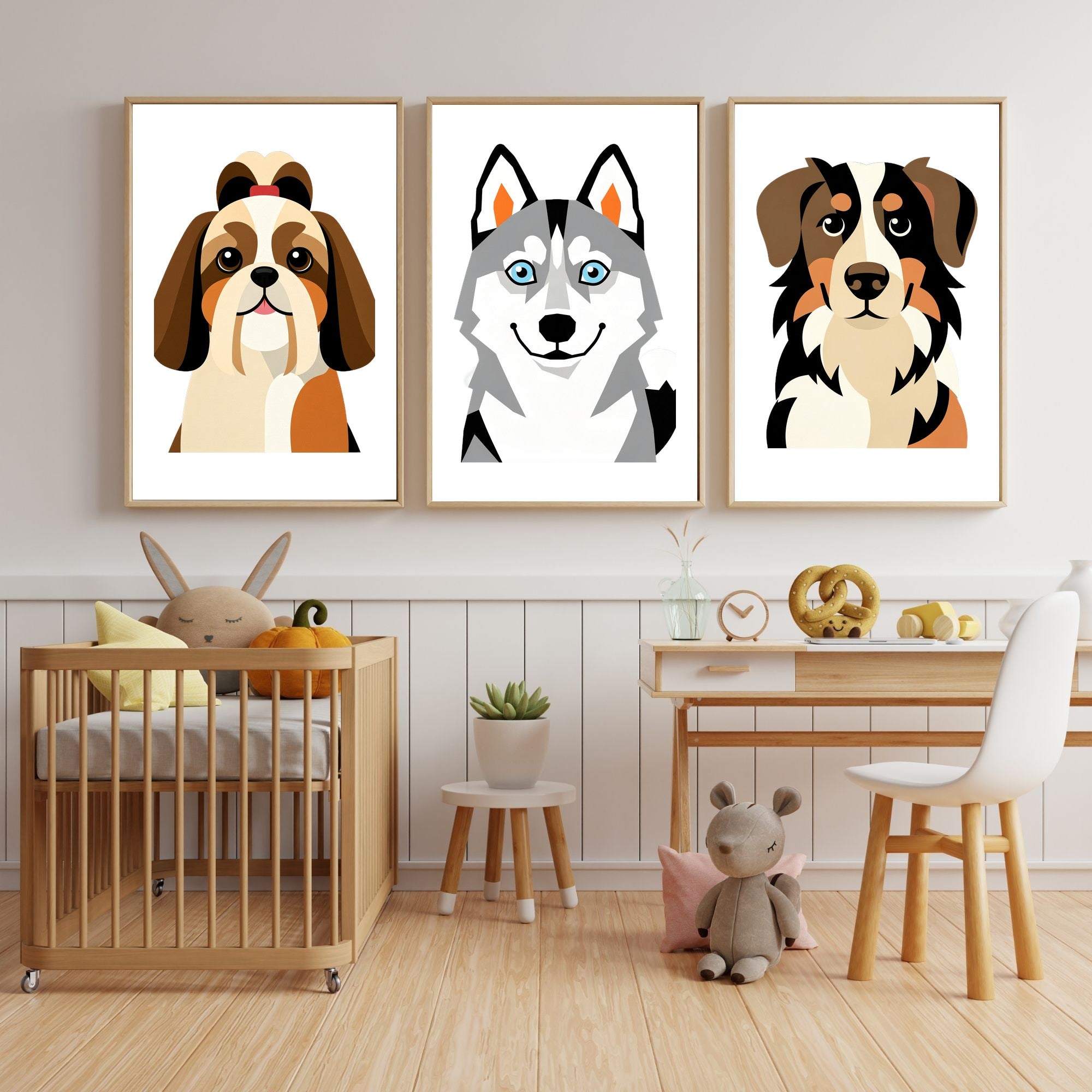 Bold Block Art Print - Framed Nursery Mockup