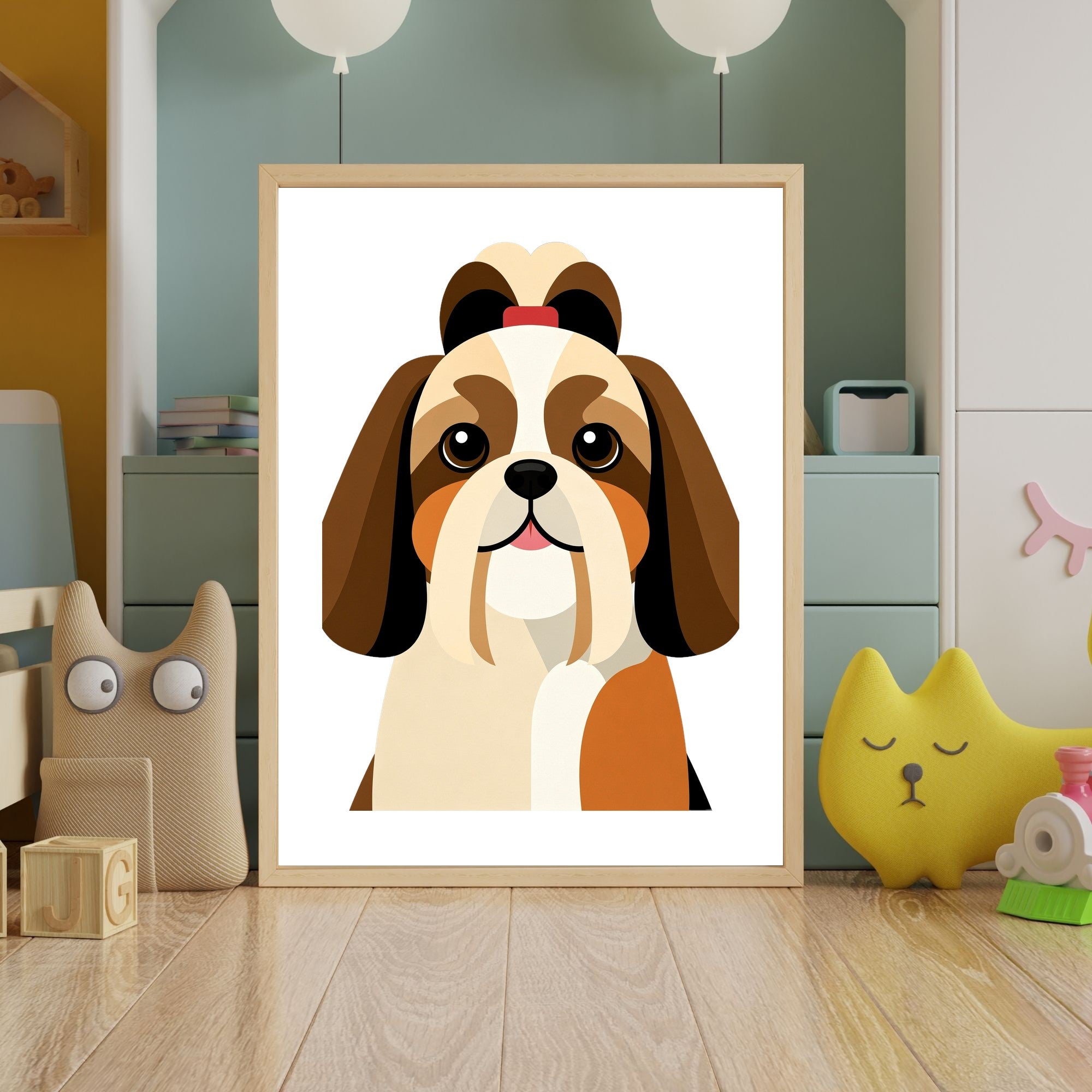 Bold Block Art Print - Framed Nursery Mockup