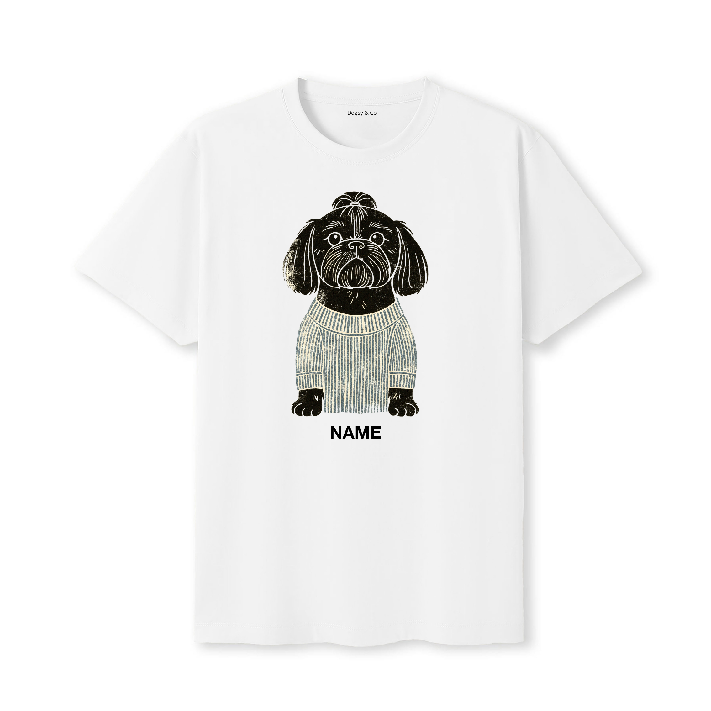 Shih Tzu Jumper Dog Custom T-Shirt - White