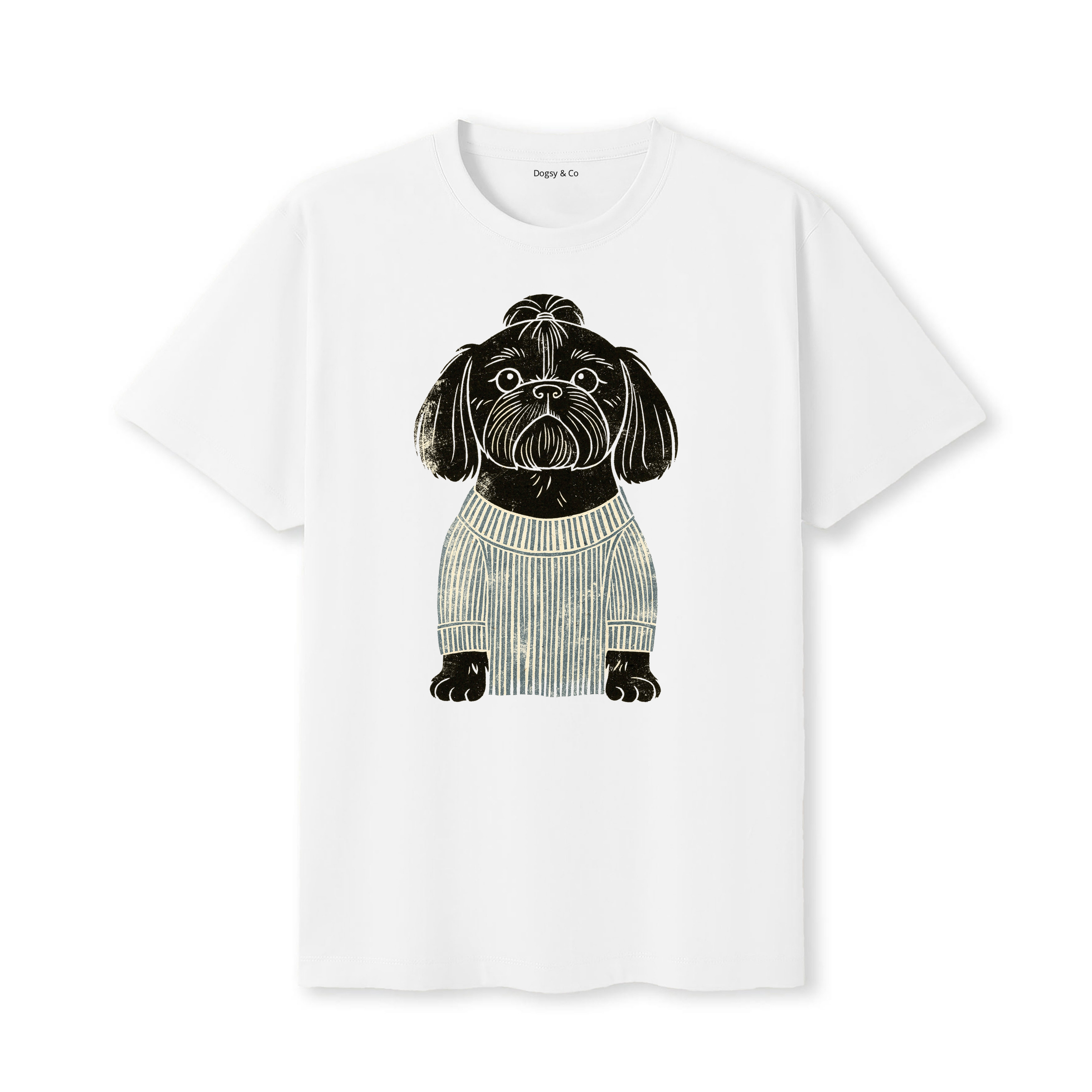 Shih Tzu Jumper Dog T-Shirt - White
