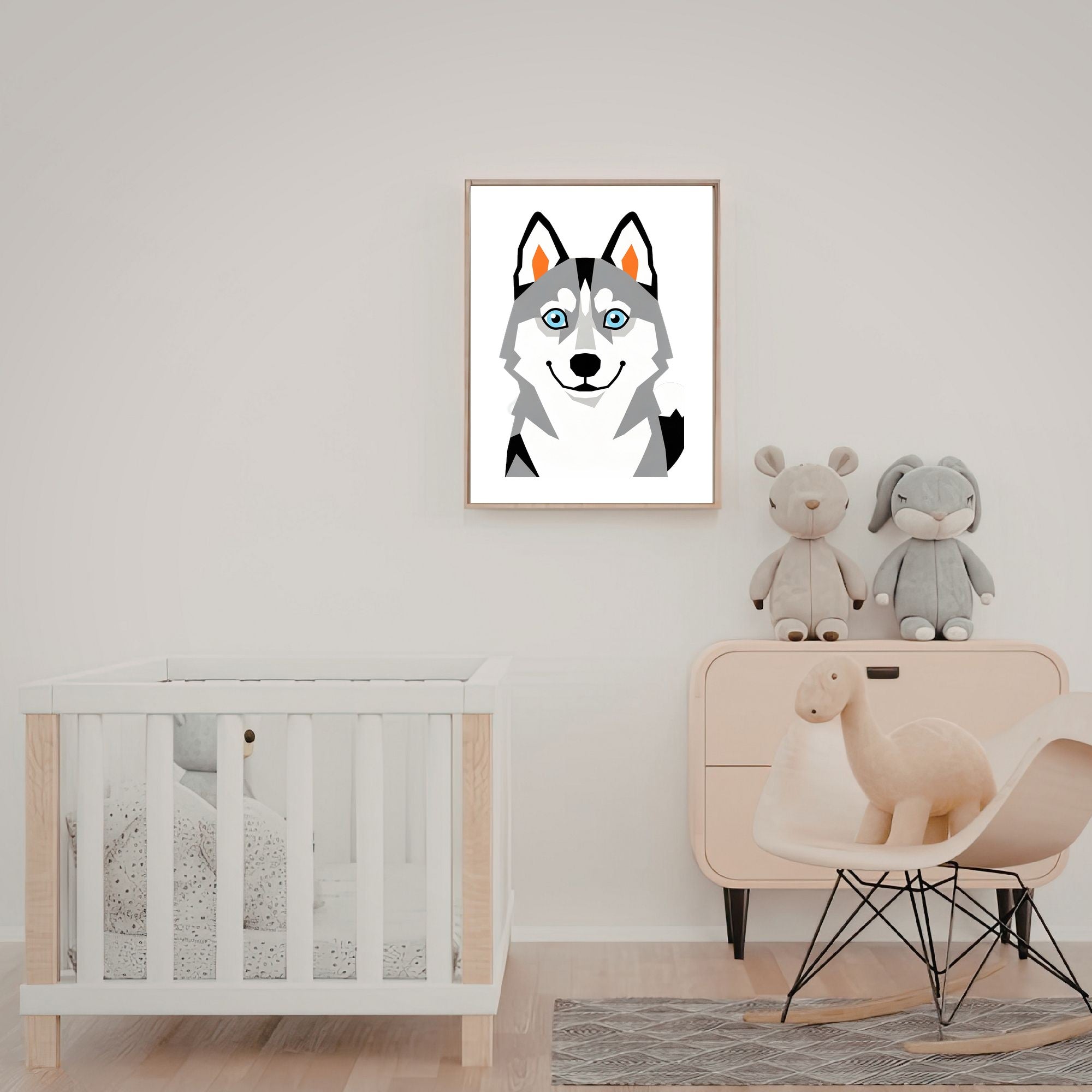 Bold Block Art Print - Framed Nursery Mockup
