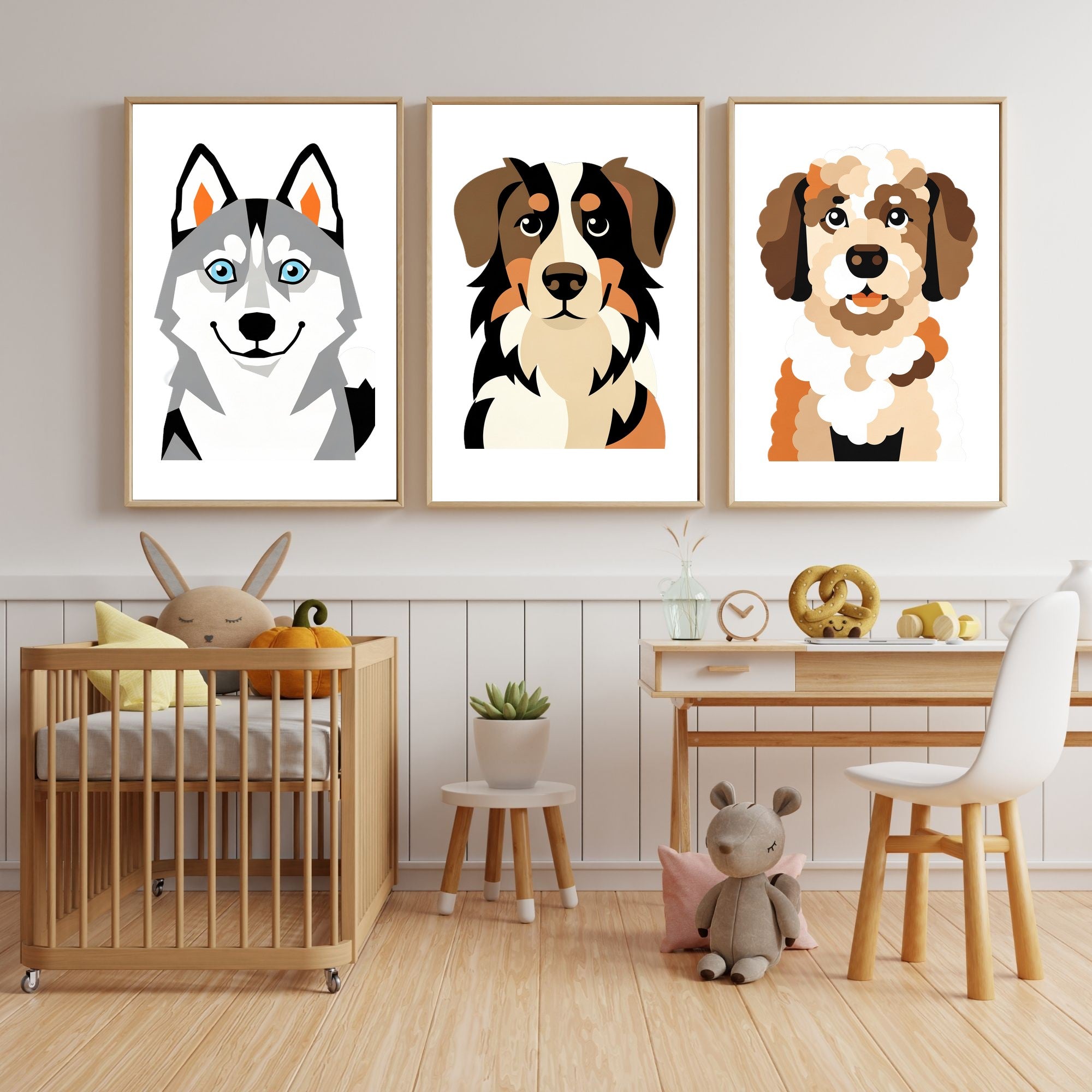 Bold Block Art Print - Framed Nursery Mockup