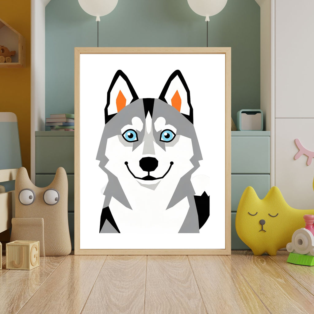 Bold Block Art Print - Framed Nursery Mockup