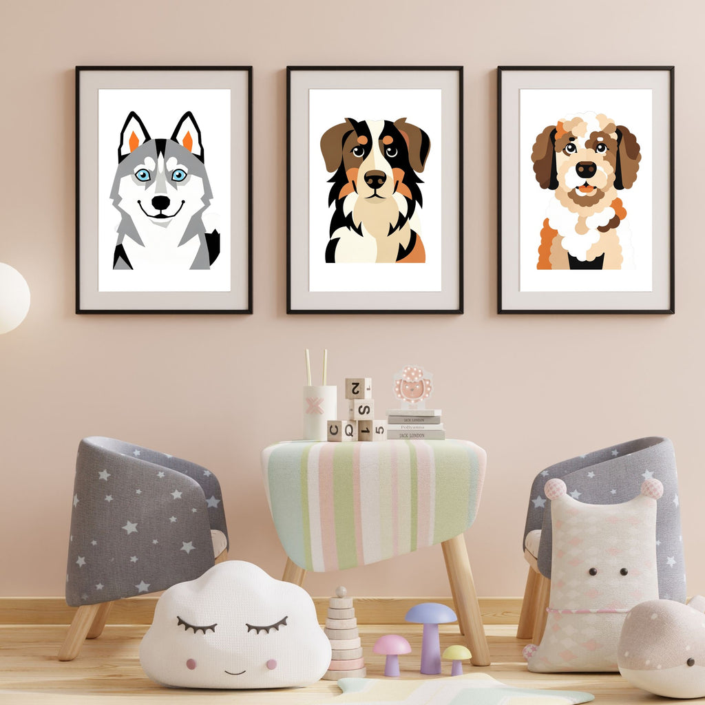 Bold Block Art Print - Framed Nursery Mockup