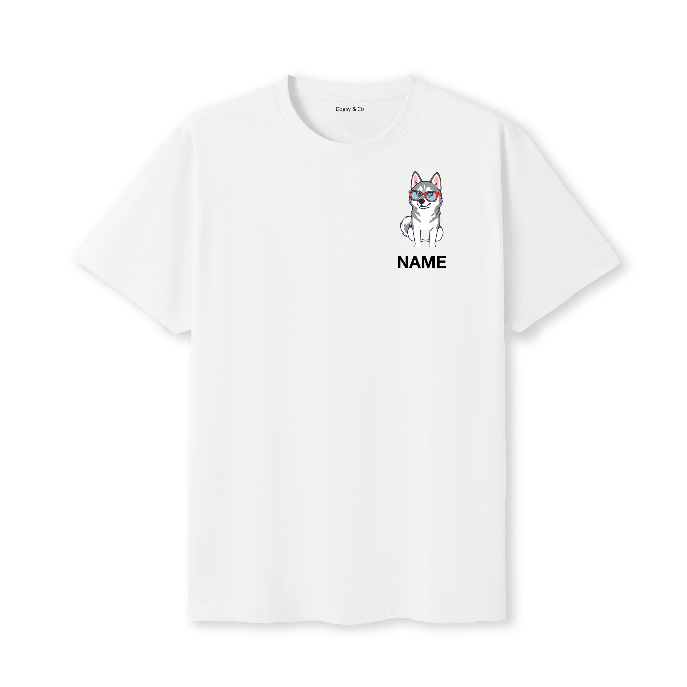 Siberian Husky Cool Dog Custom T-Shirt - White