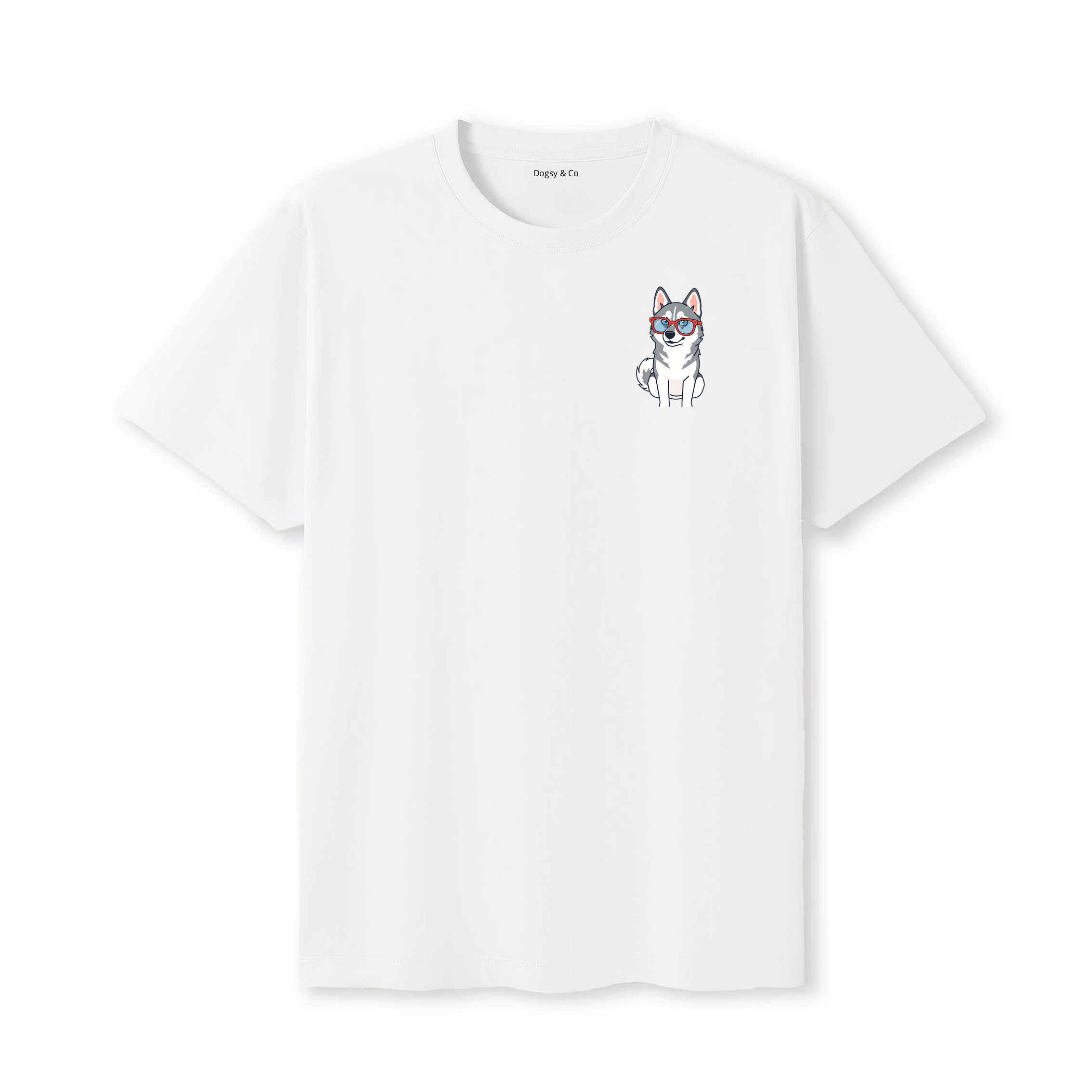 Siberian Husky Cool Dog T-Shirt - White