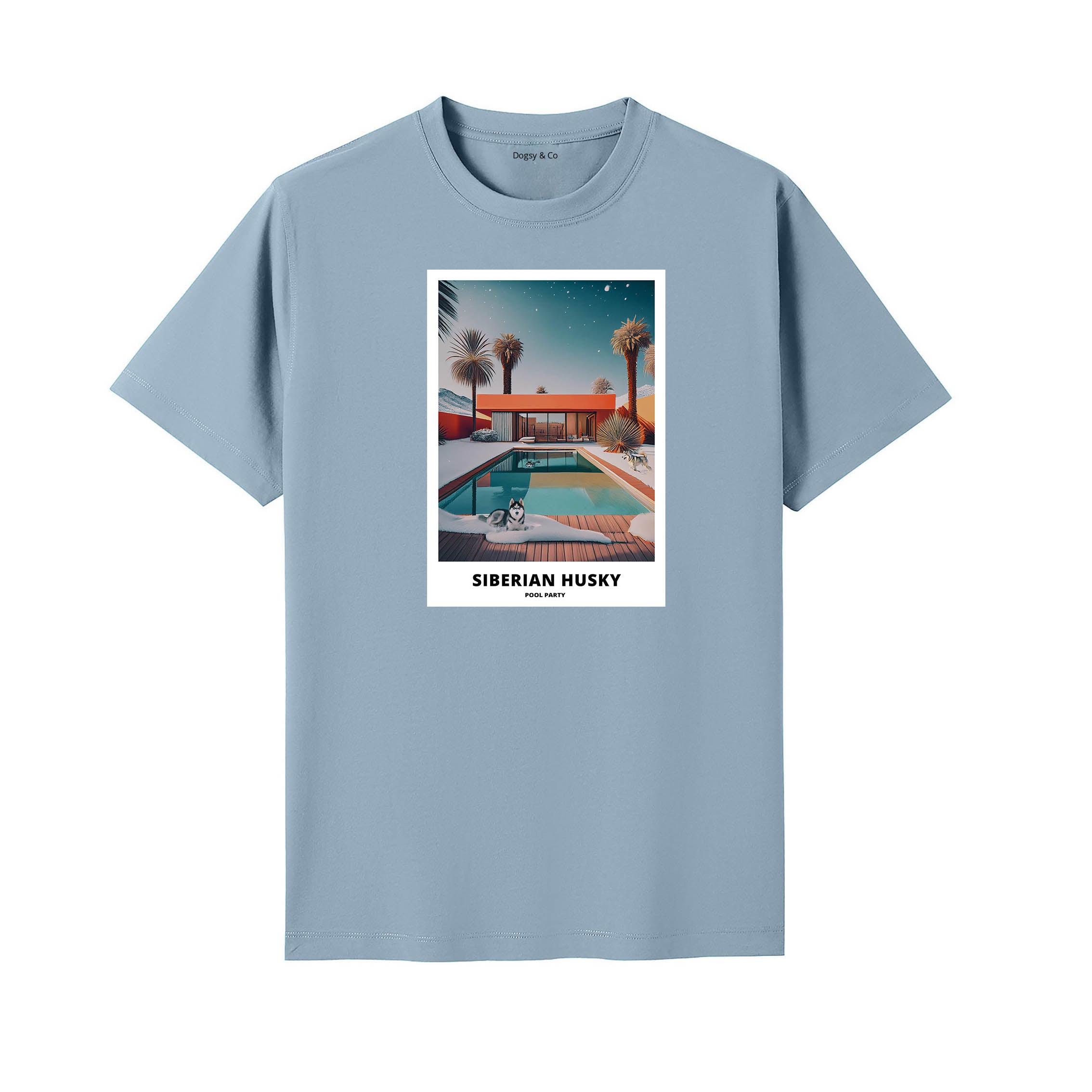 Siberian Husky Pool Party T-shirt